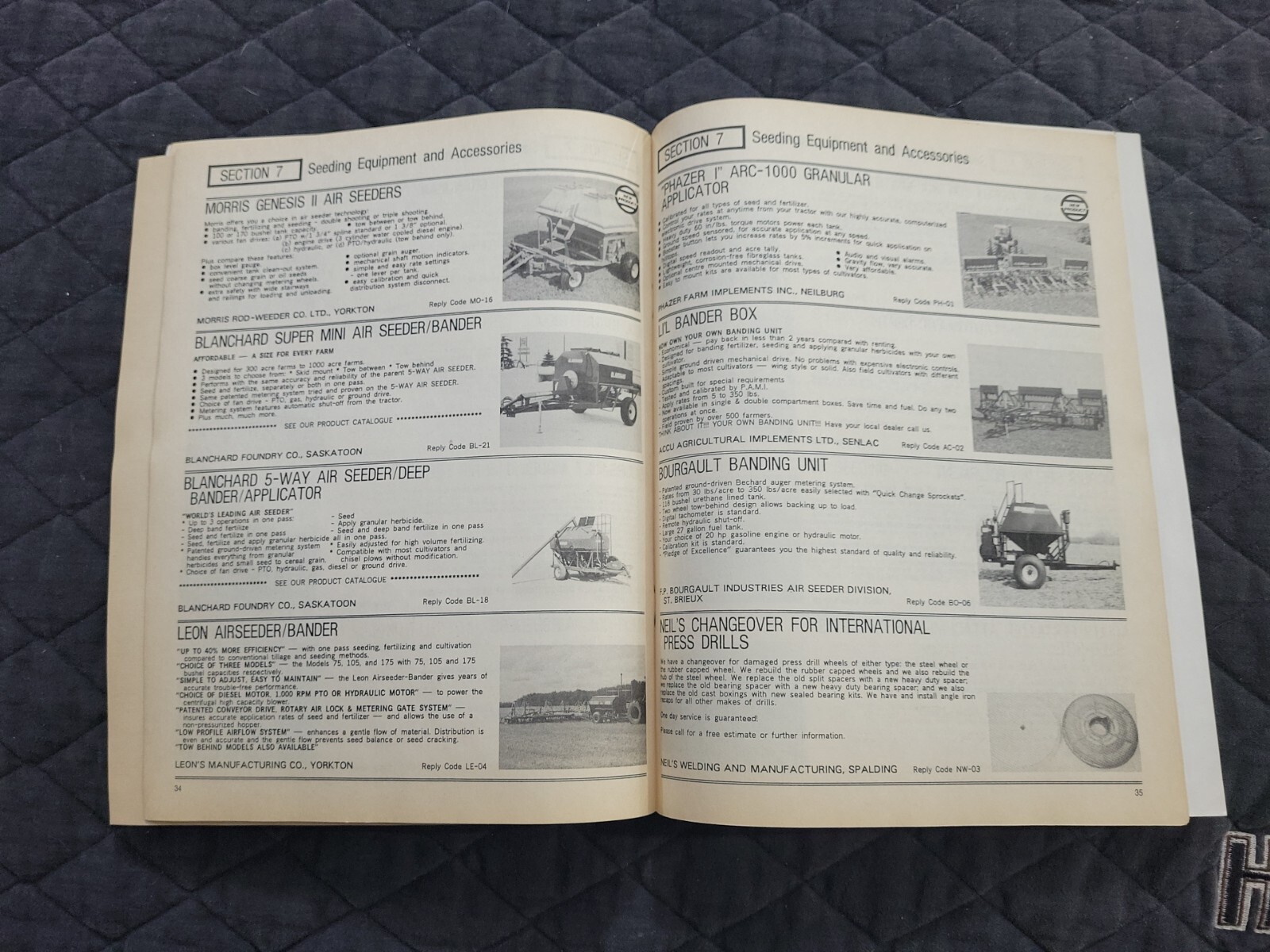 1987 Saskatchewan CANADA Implement Buyer&rsquo;s Guide Brochure Catalog AGRICULTURAL