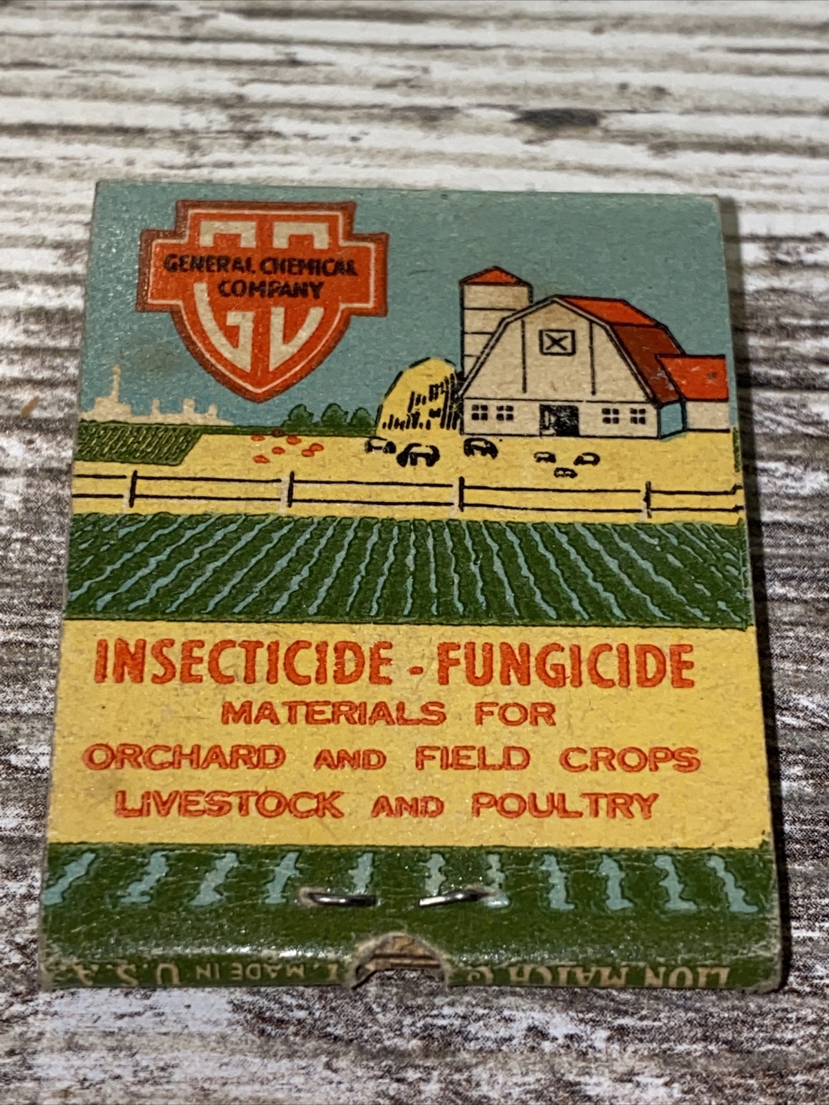 Vintage Orchard Brand Sprays & Dust Matchbook General Chemical Company
