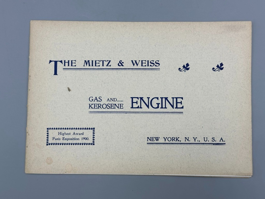 1901 MIETZ & WEISS Gas and Kerosene ENGINES CATALOG Antique Advertising