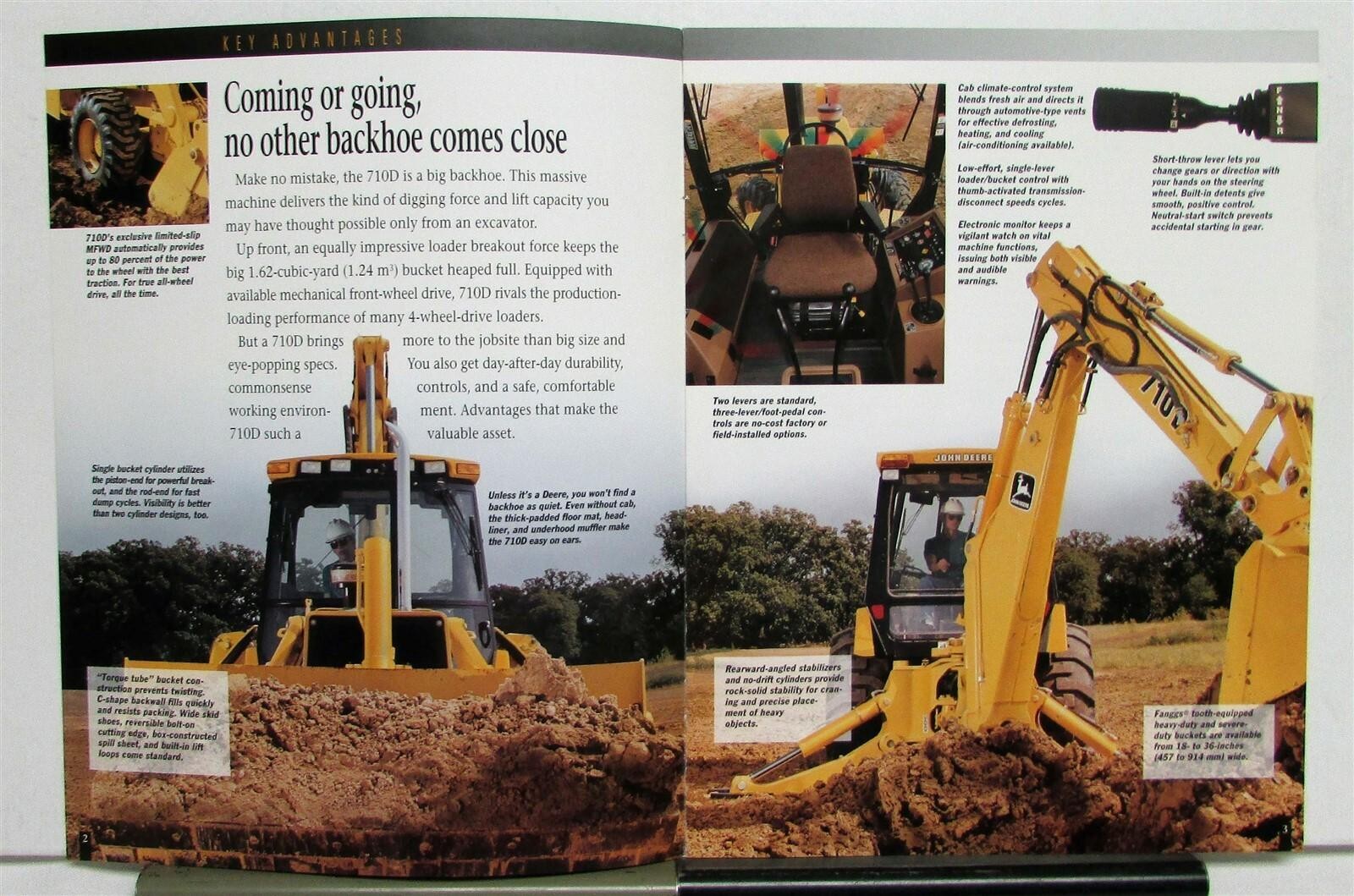 1995 Caterpillar 710D Backhoe Specifications Construction Sales Brochure