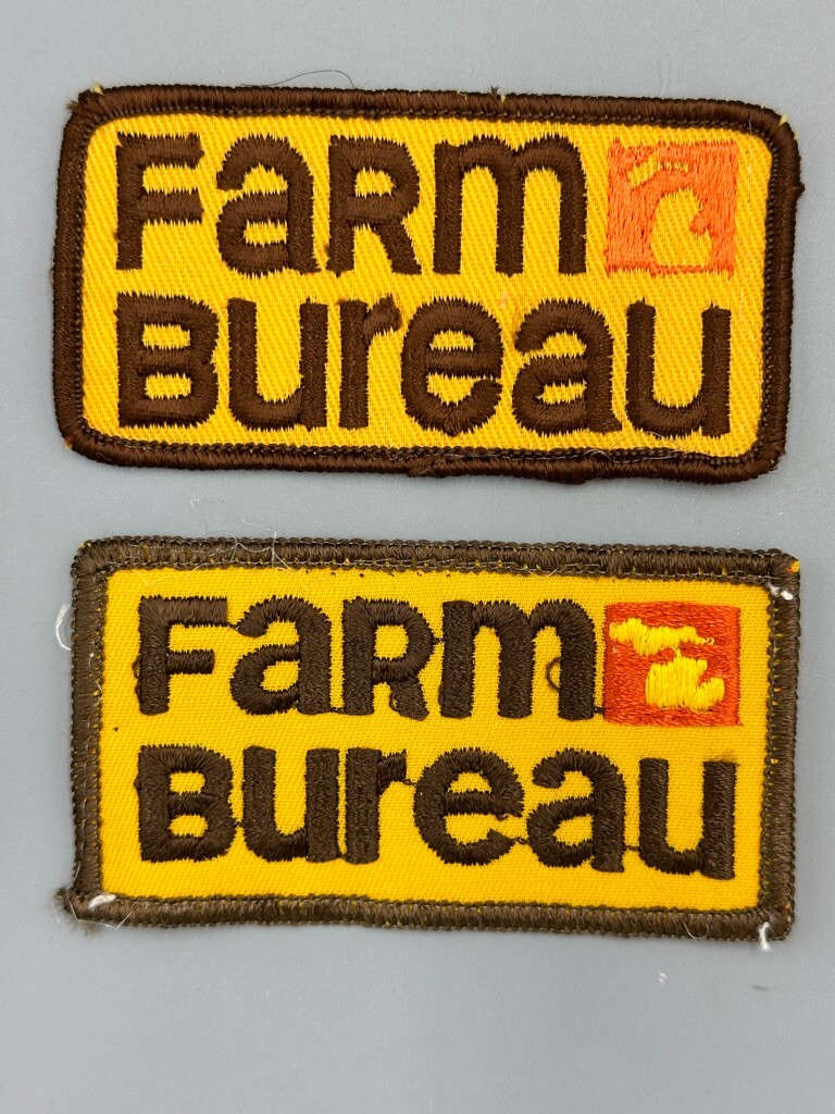 Two FARM BUREAU Vintage PATCH