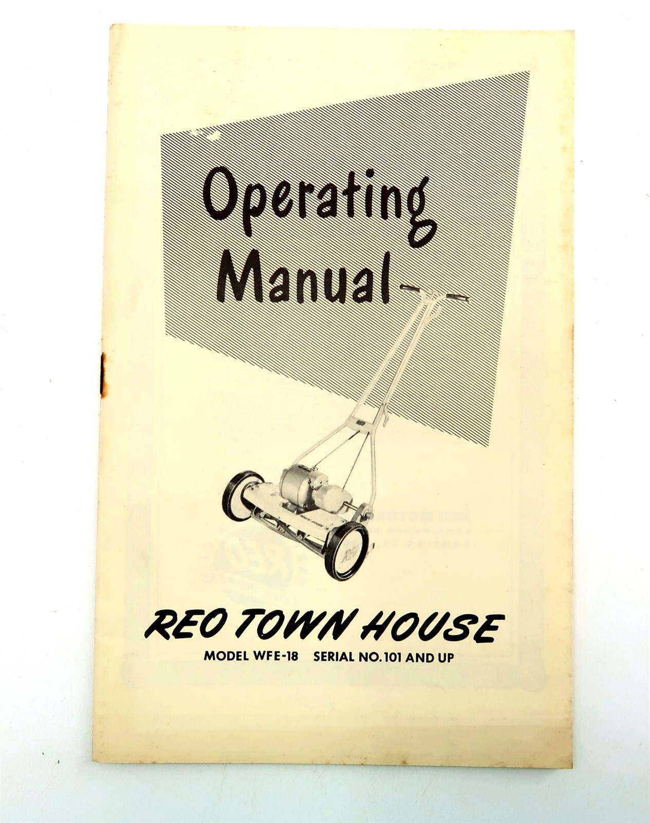 Vintage 1952 REO Town House WFE-18 Operating Manual ~ Factory Original