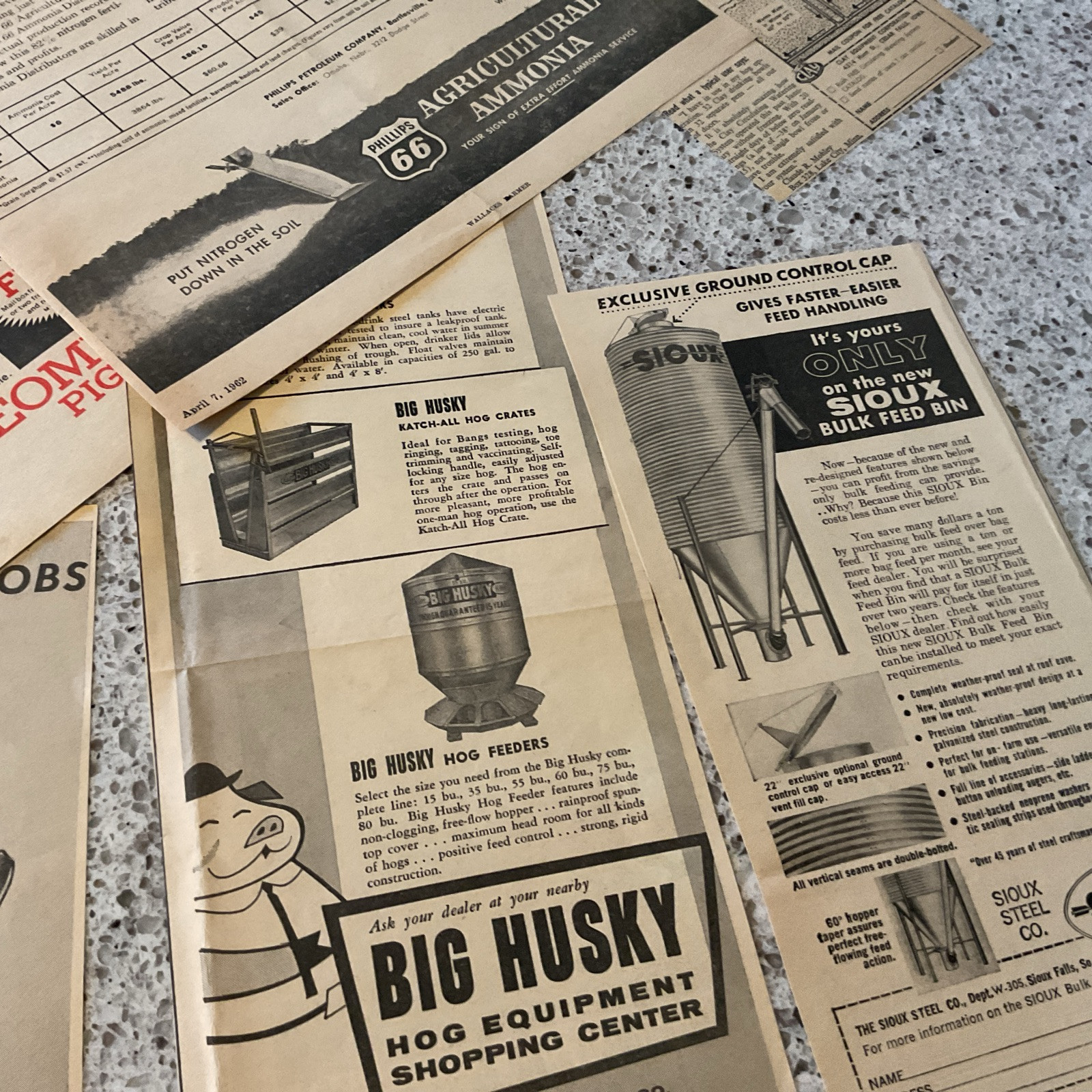 ~50 Farm Related Print Ads 1940-1960 Sprayers Buildings Equipment Fence More