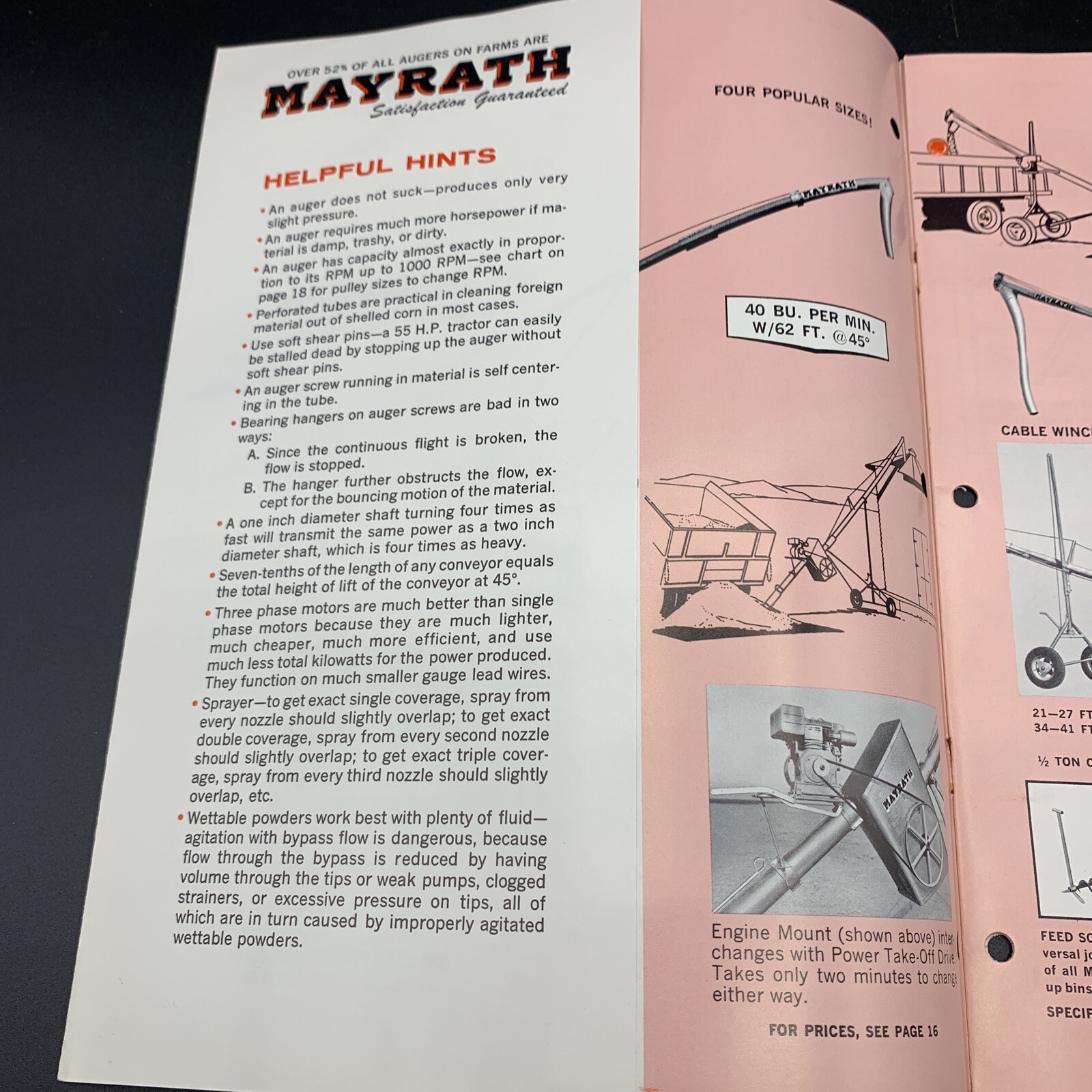 Original 1966 Mayrath Company Farm Equipment Brochure-16 Pages-Compton IL