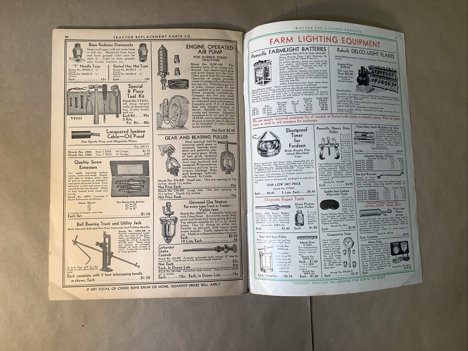 1937 Catalog Tractor Replacement Parts Company Chicago 378-X INV-P0518