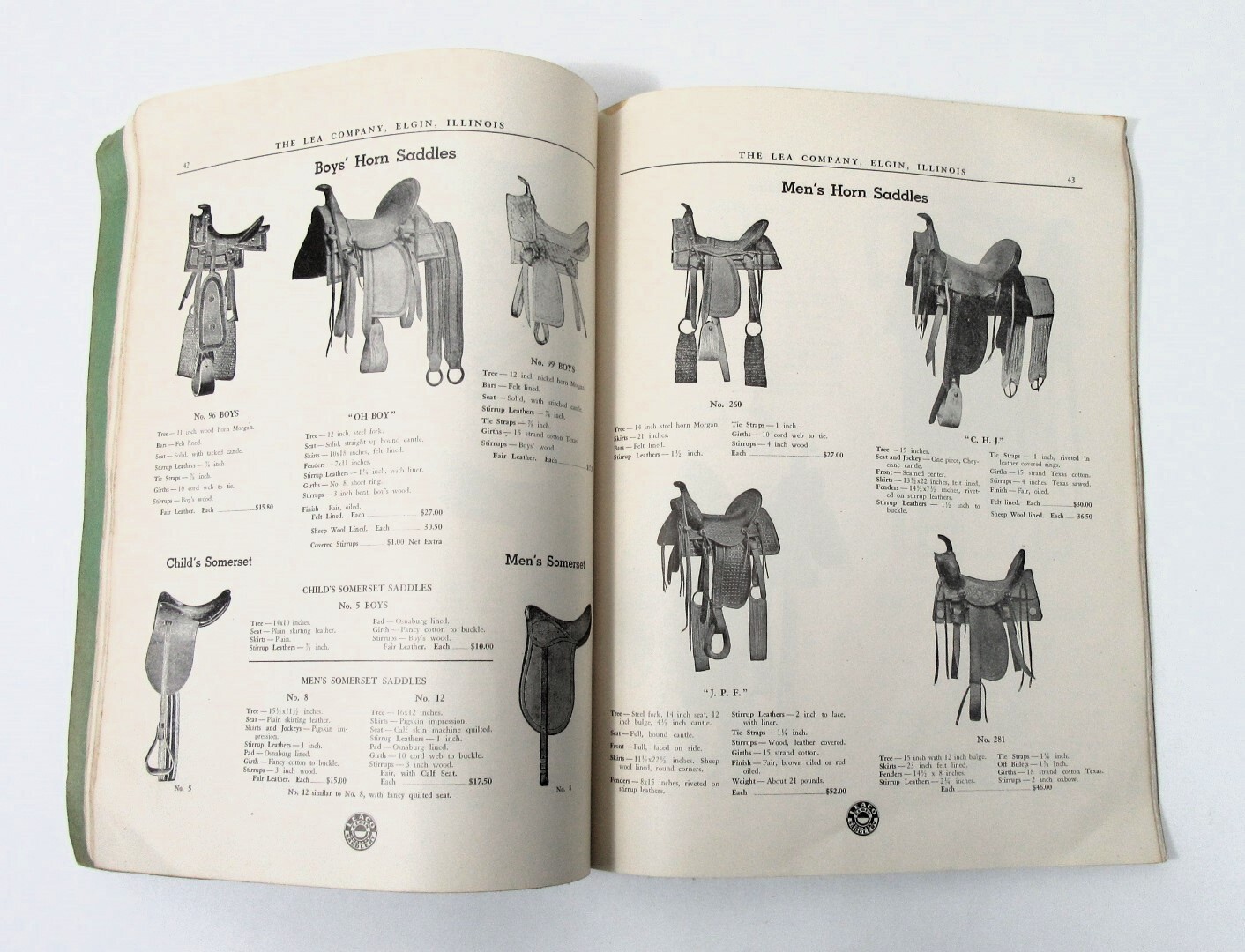 VINTAGE 1930&rsquo;S HORSE EQUIPMENT CATALOG LEA COMPANY ELGIN ILLINOIS EQUIPMENT
