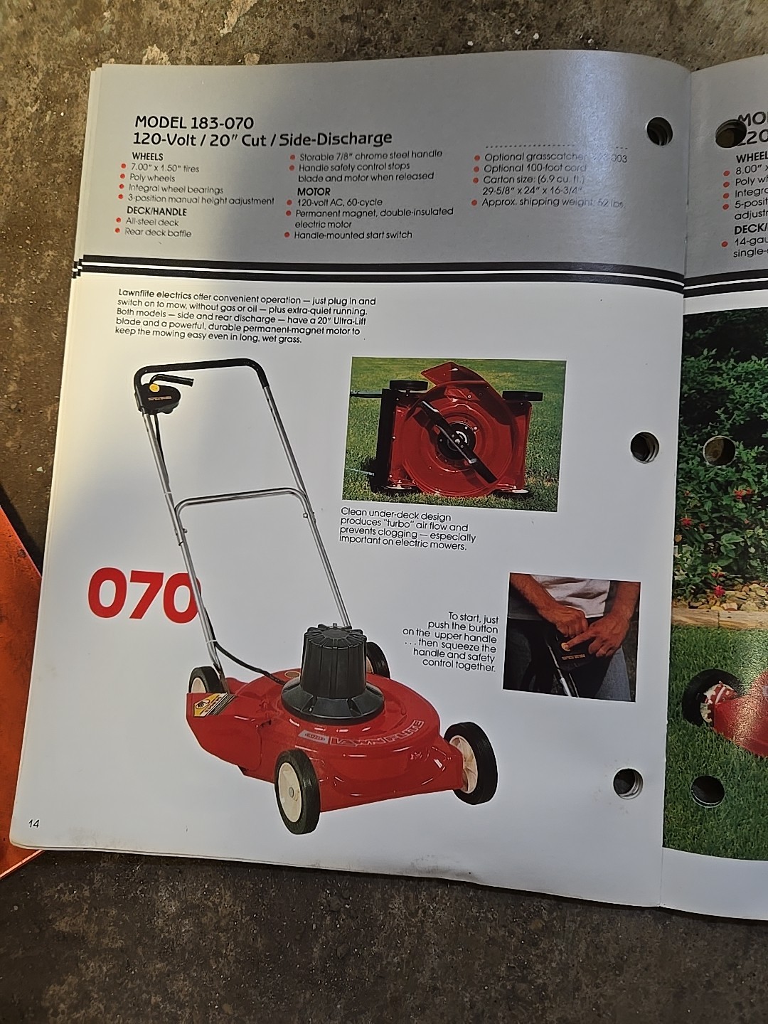 1983 MTD Lawnflite Power Mowers Brochure Catalog Point Of Sale