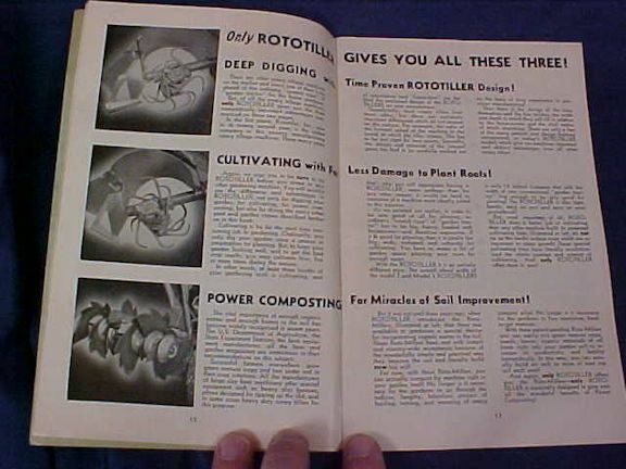 Vintage Roto-ette Rototiller Inc. 1952 Advertising Book Ed Robinson