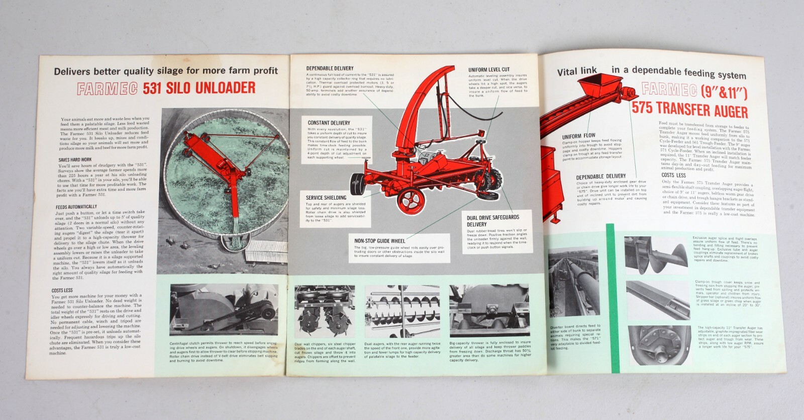 Vintage 1964 Farmtec Feeding Systems Foldout Farm Brochure Smokestown PA