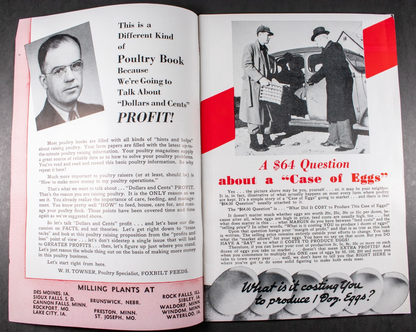 Vintage Agriculture Advertising Foxbilt Feeds Brochure Chicken Farming 1944