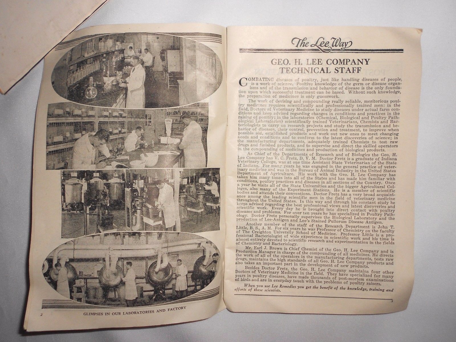 Vtg 1934 Lee Way Poultry Catalog Farm Diseases Advertising Chickens Fowl Cattle