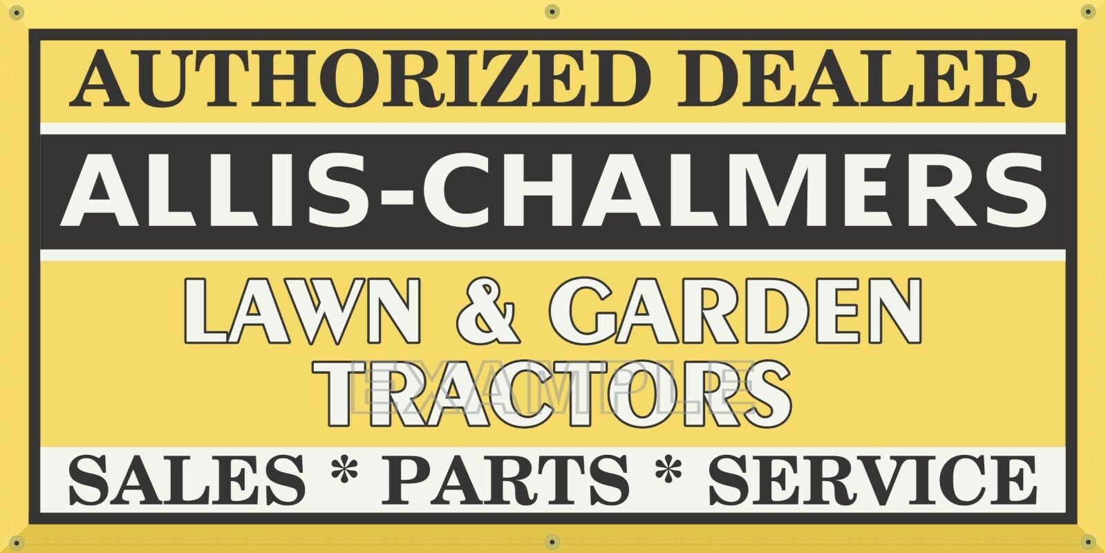 ALLIS CHALMERS LAWN GARDEN EQUIPMENT TRACTOR DEALER VINTAGE SIGN REMAKE BANNER