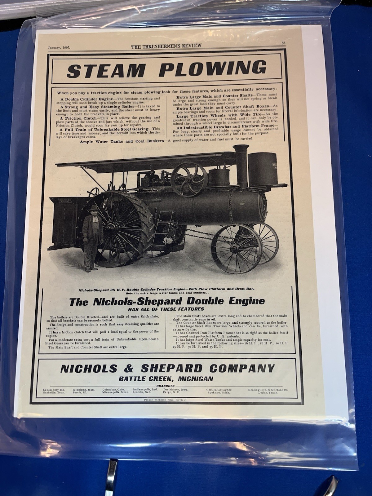 ANOTHER LOT OF 15 VINTAGE ORIGINAL FARM MACHINERY ADS-1901 TO 1930