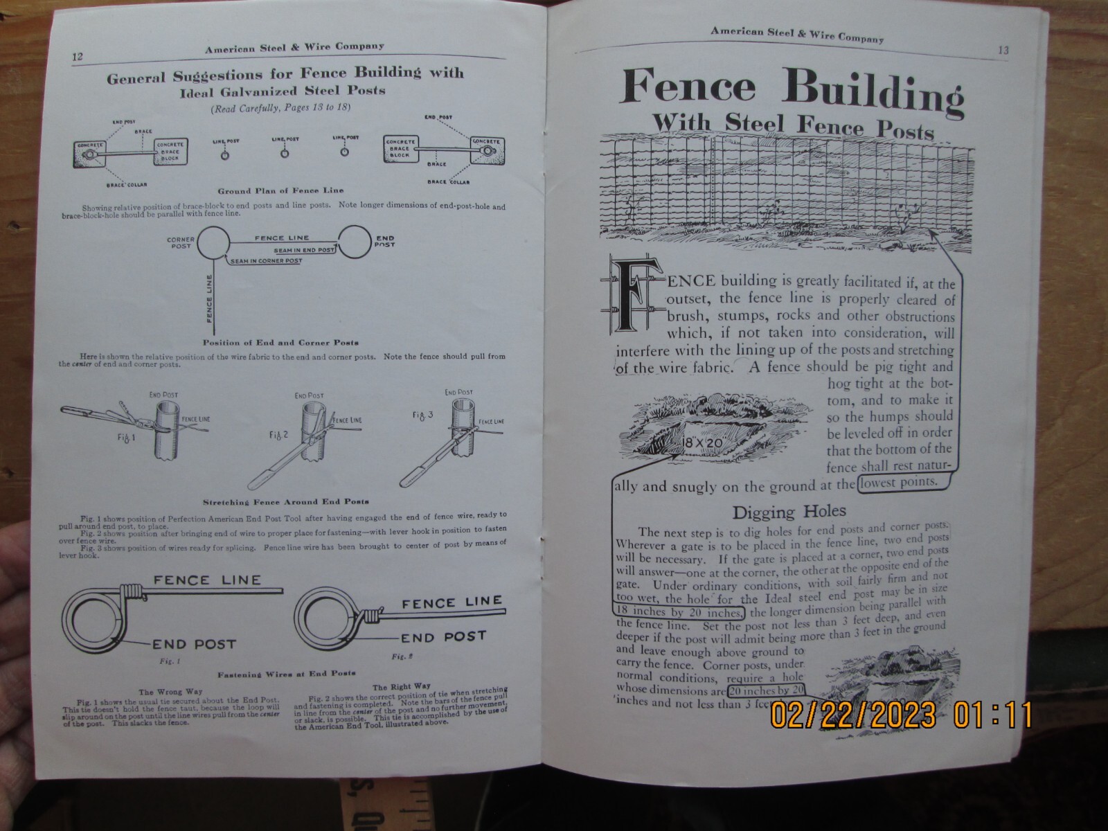 ideal steel gate & corner posts – american steel & wire co. feb 1925