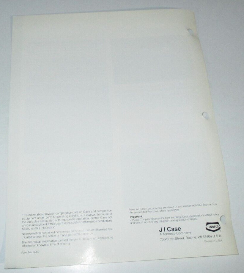 *Case 1840 & Bobcat 753 Skid Steer / Uni-Loader Spotlight Sales Brochure