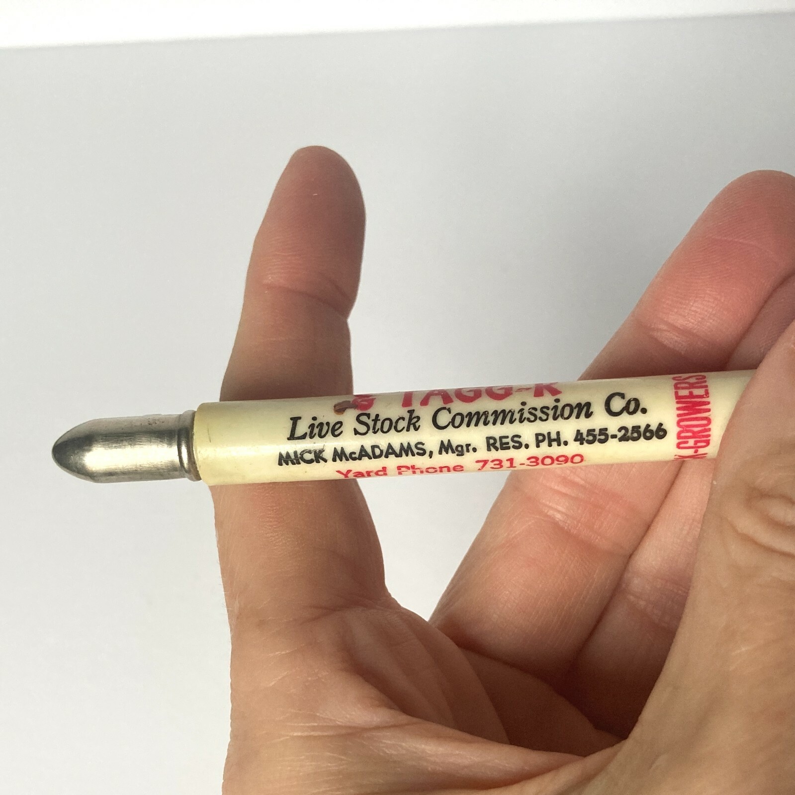 Bullet Pencil Tagg-R Live Stock Commission Livestock Growers Omaha Nebraska Vtg