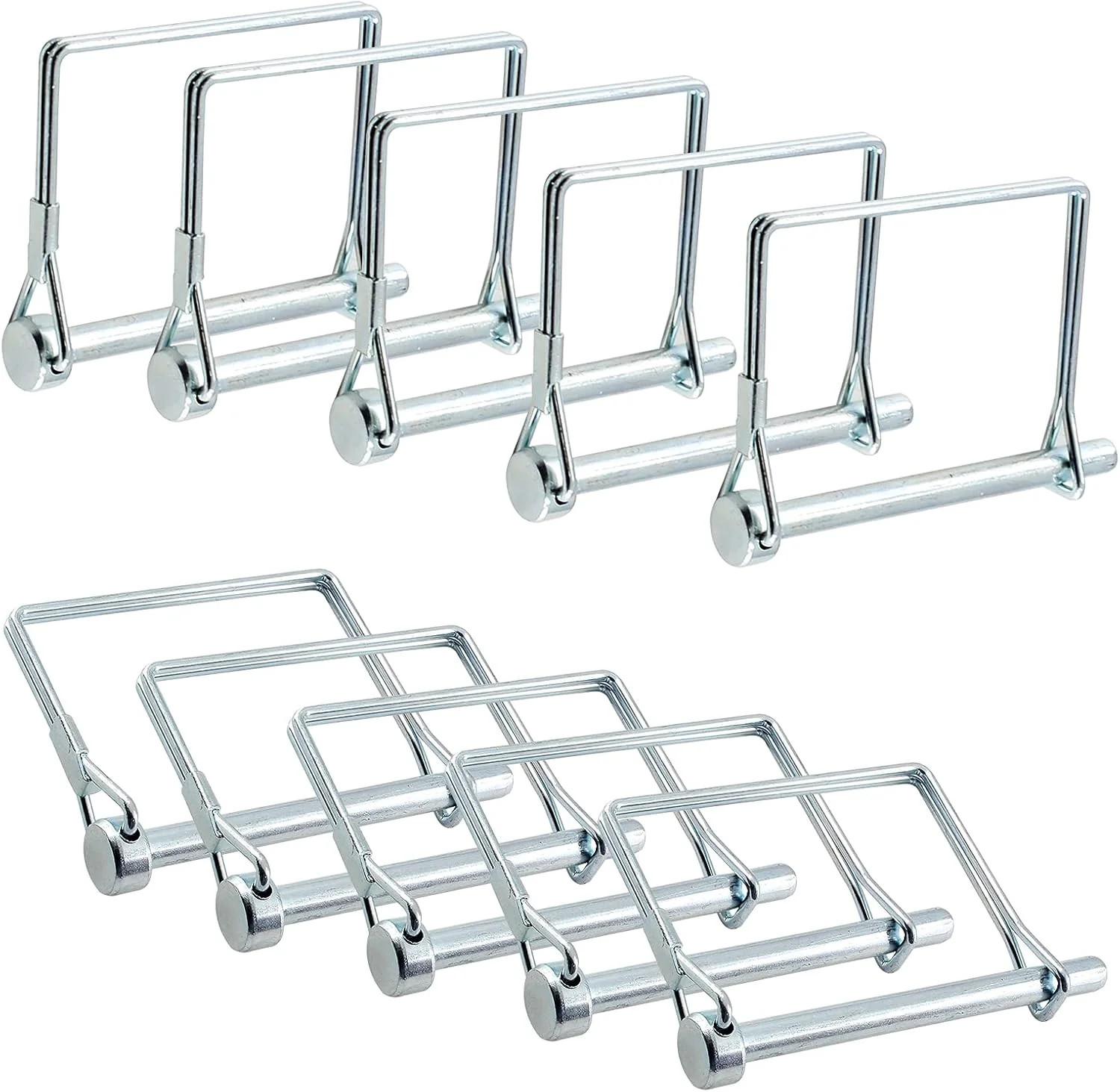 Uenhoy 10 Pcs Square Shaft Locking Pin Safety Coupler Pin 1/4 Inch Wire Lock Pin