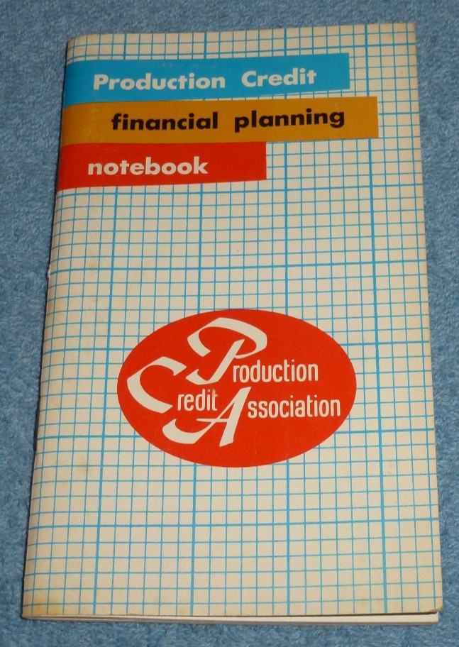 Vintage Production Credit Association Advertising Planning Memo Notebook 1965-66