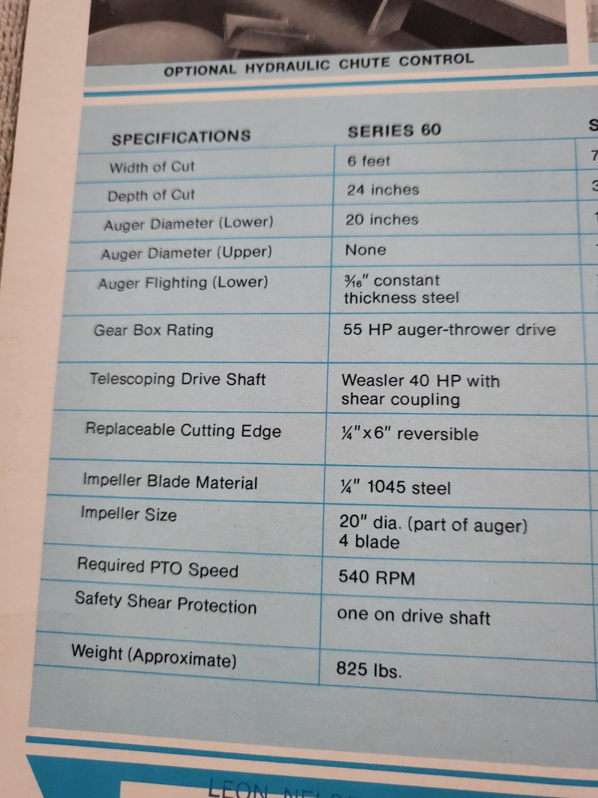 Original ARPS Series 60 70 80 Snowblowers Sales BROCHURE Tractor Rear Mount PTO