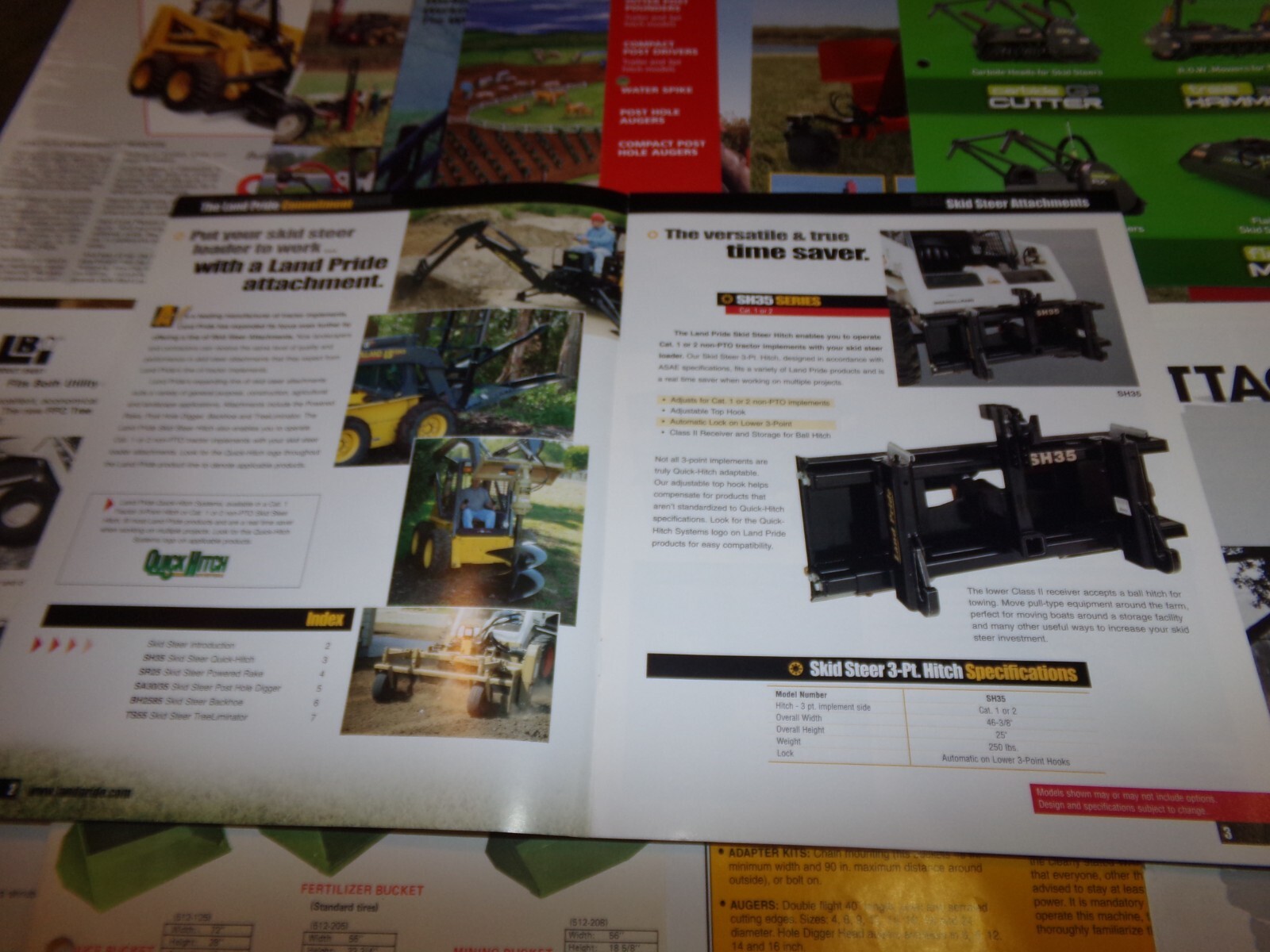 11-lot 1970&rsquo;s-2010&rsquo;s skid-loader attachments brochures nice used
