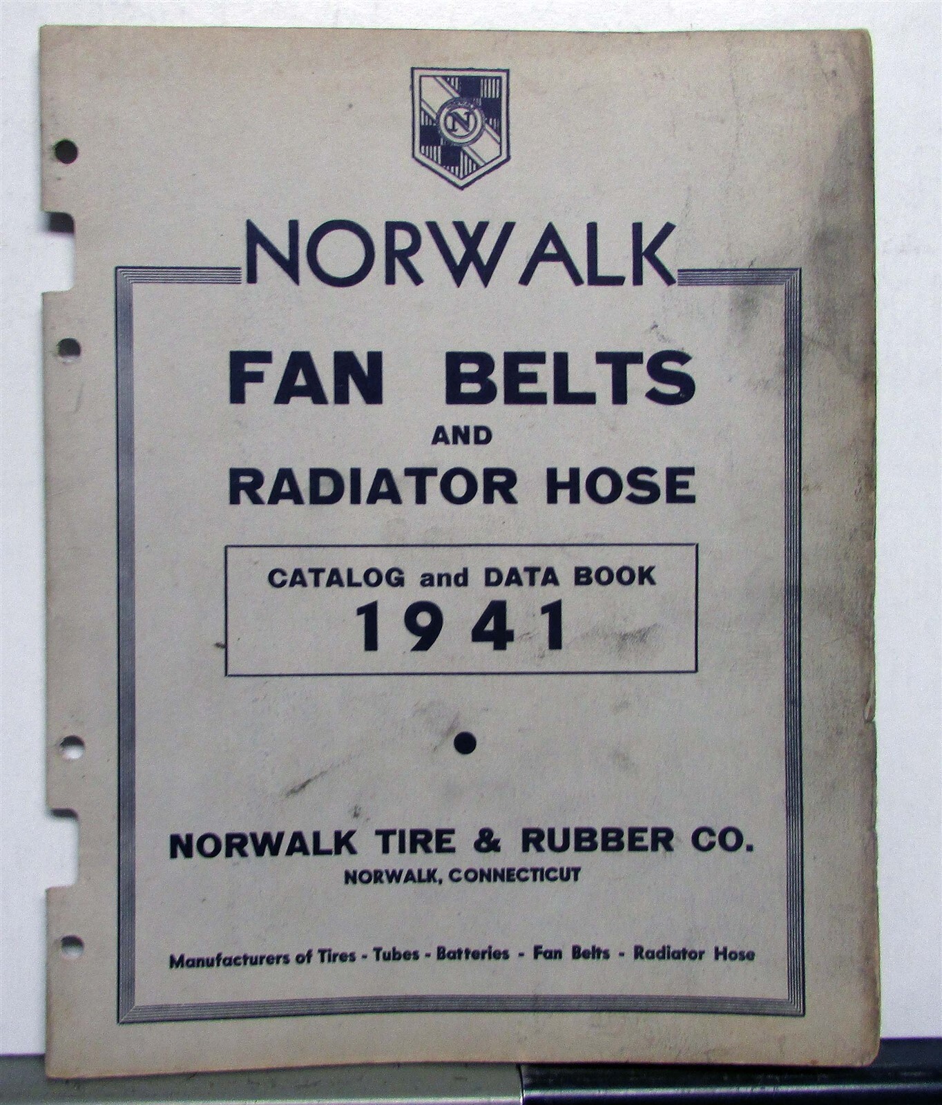 1941 Norwalk Fan Belts & Radiator Hose Ordering Codes Pricing Specs Sale Catalog