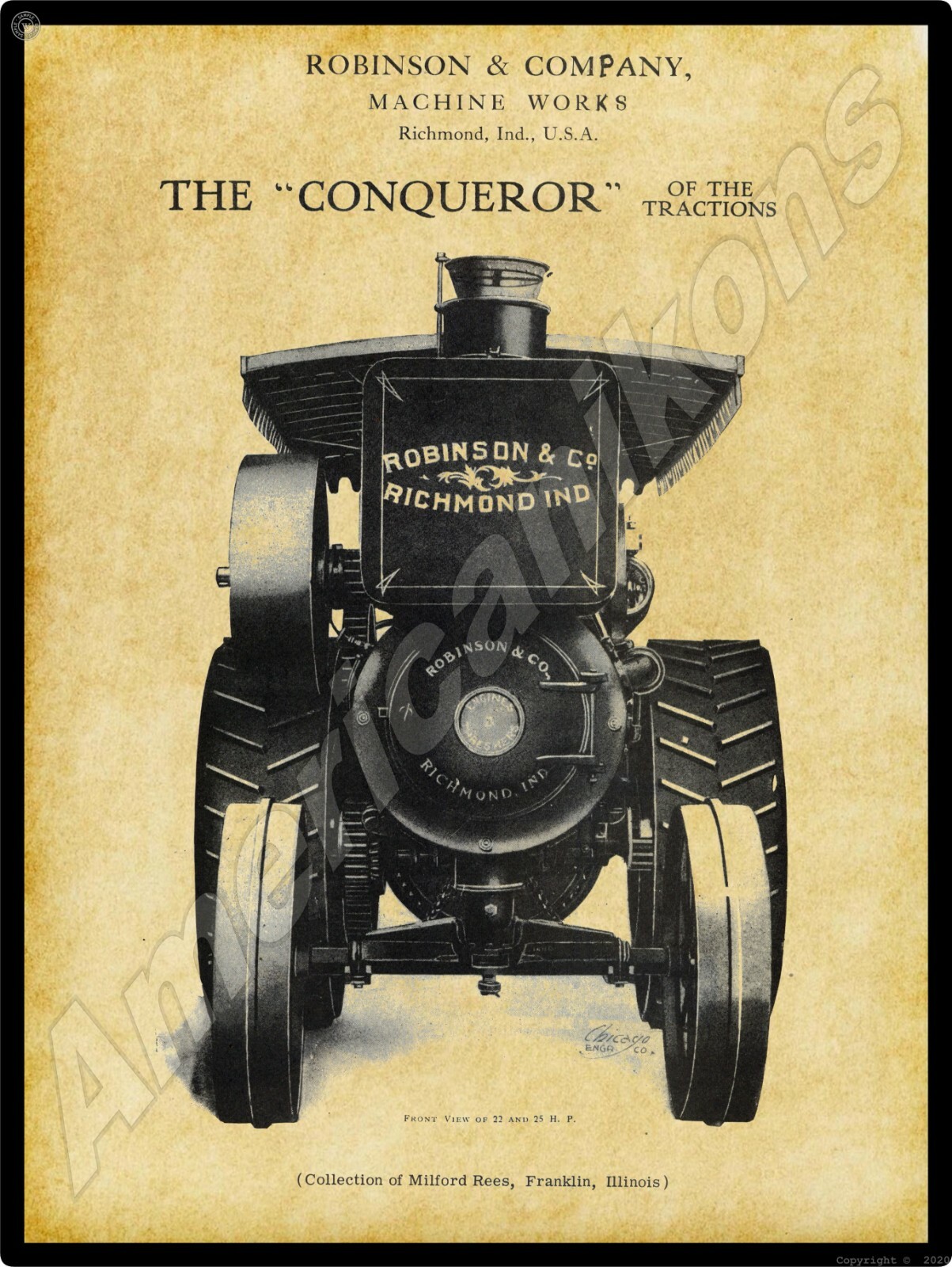 Robinson Traction Engines New Metal Sign: Conqueror Incoming, Front End Friday!
