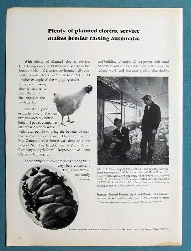 Original 1966 Electric Photo Endorsed Ad St by Clair Knight, Spartanburg, SC