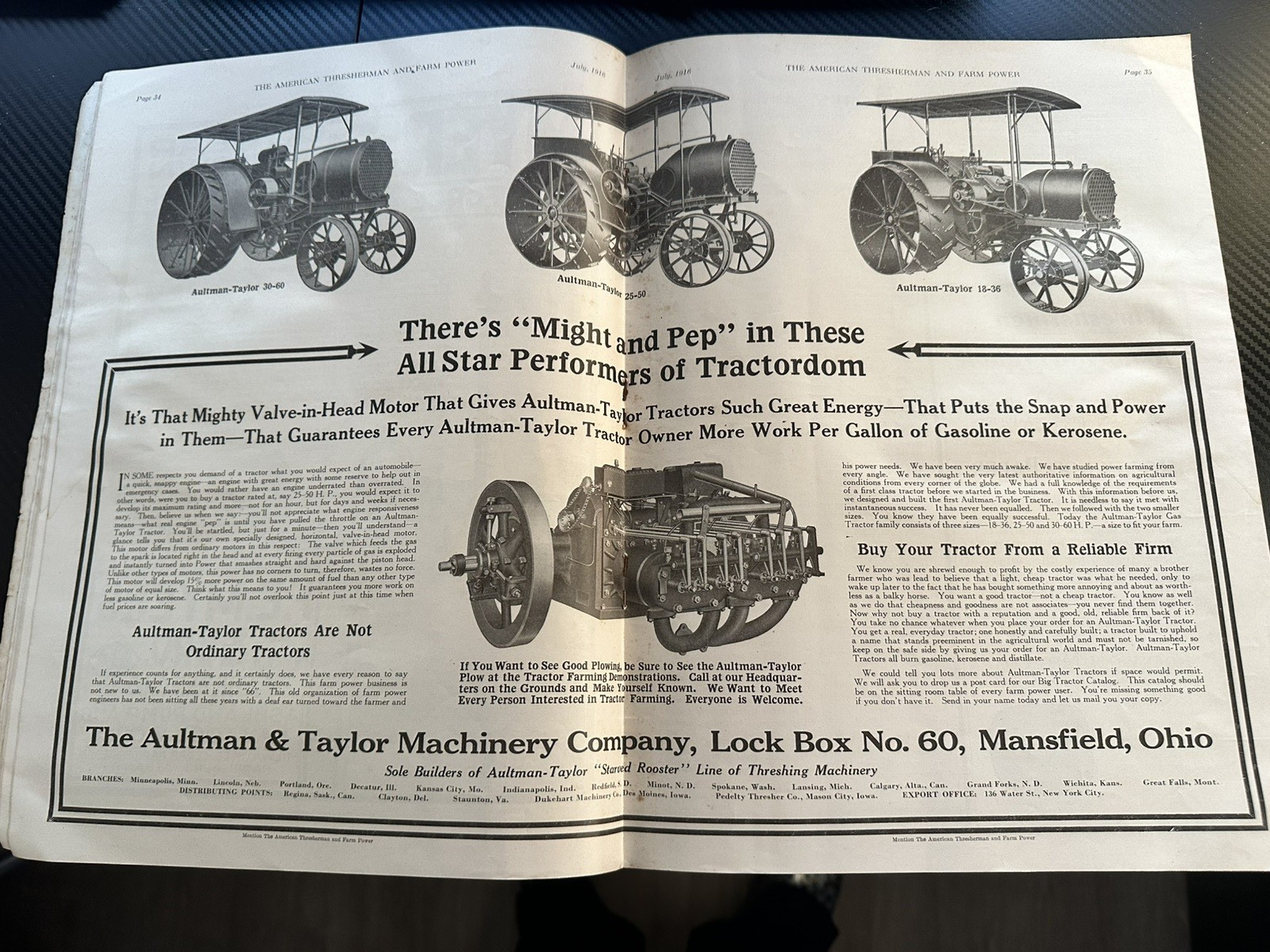 The American Thresherman and Farm Power MAGAZINE 1916 Madison, WIS Vol 19 No 3