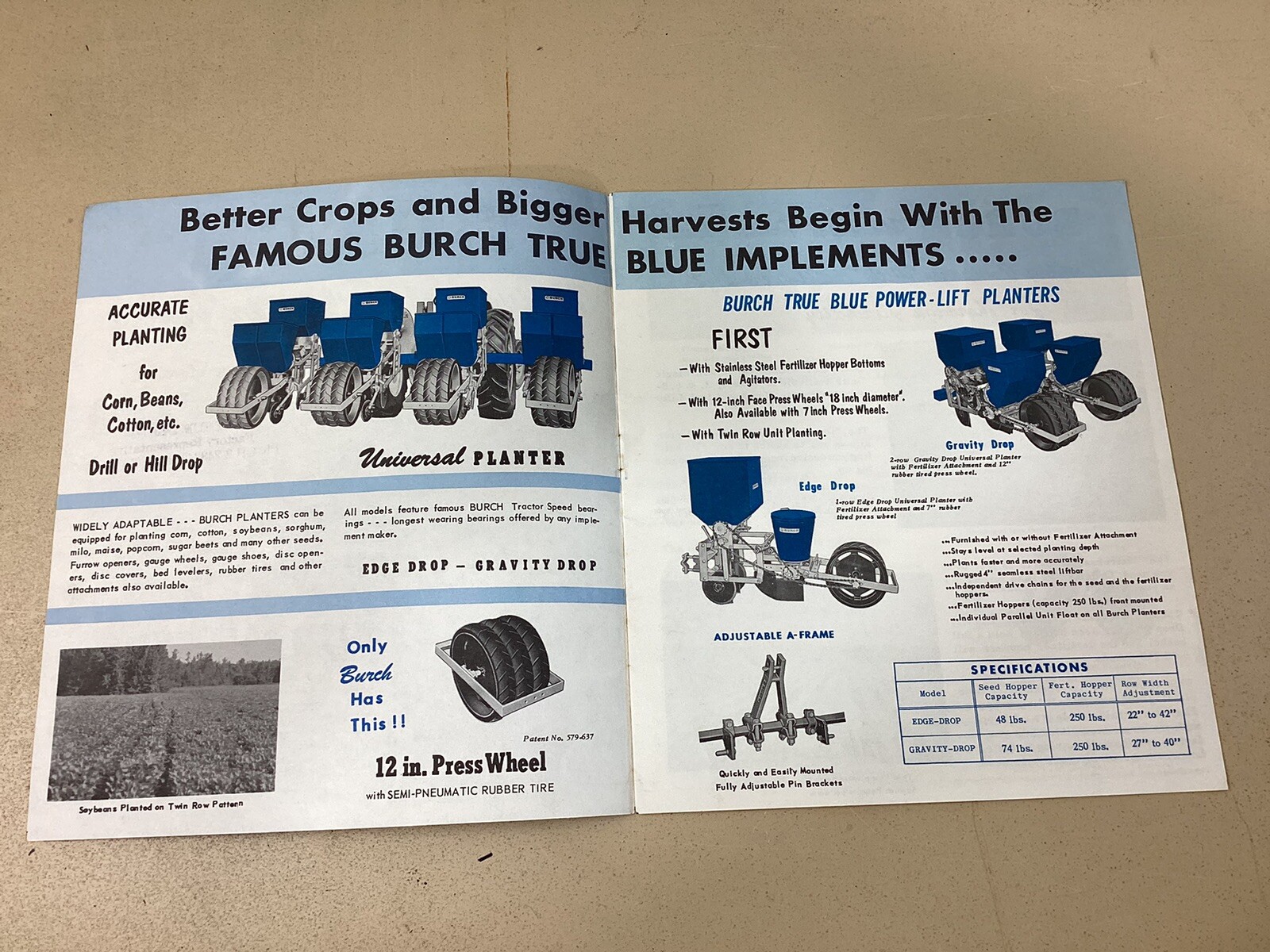 Burch True Blue Farm Implements Brochure