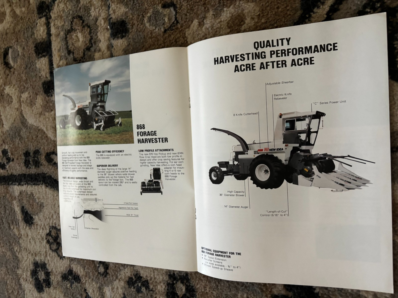 New Idea Uni-System Self Propelled Harvesters For 1985 Brochure DCPA26