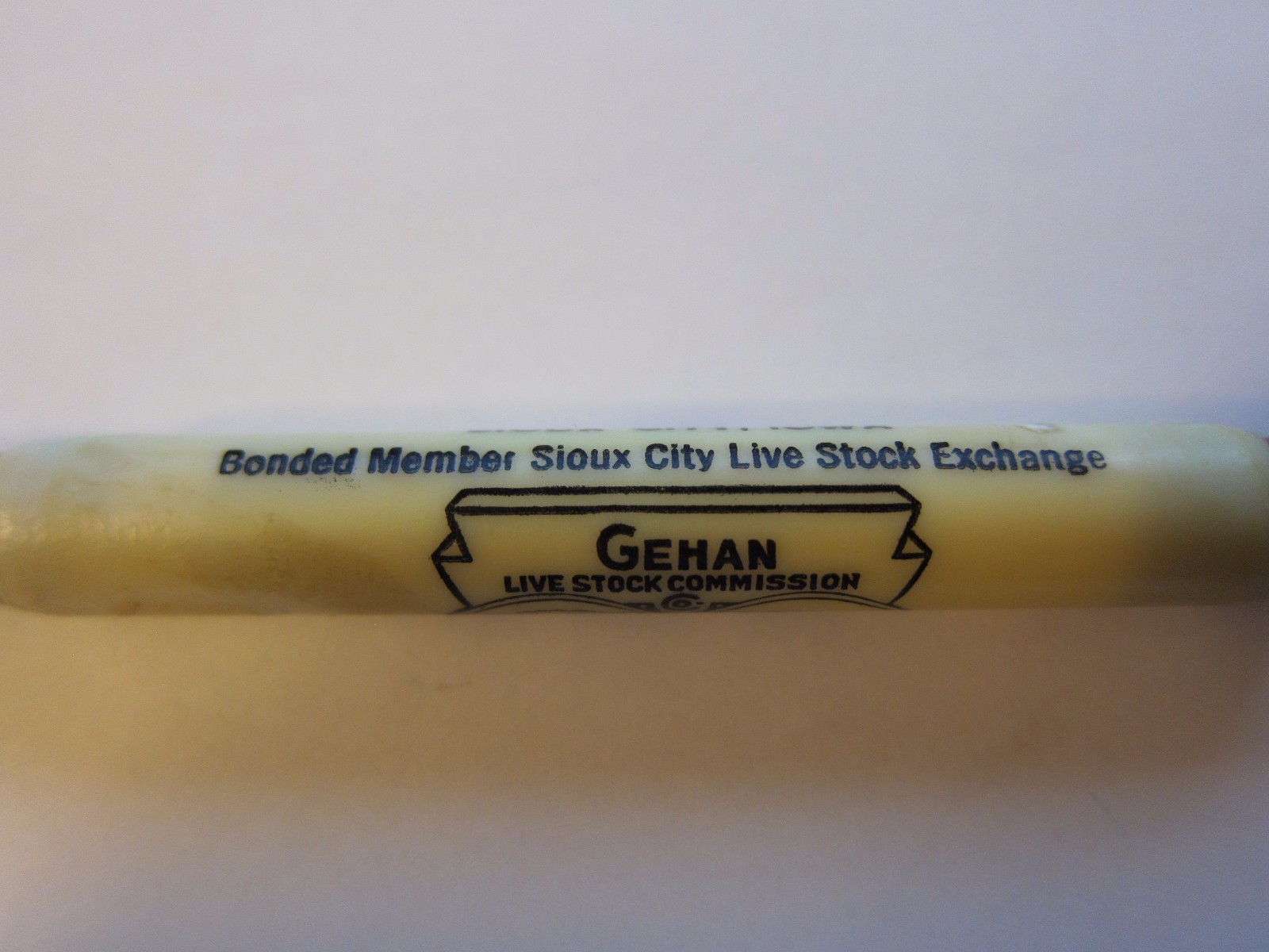Vintage Gehan Livestock Commission Bullet Pencil Sioux City Iowa More Listed