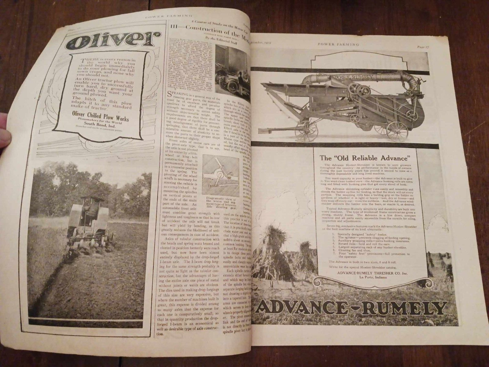 Vintage Magazine Power Farming September 1919 Holt Caterpillar Ads Photos