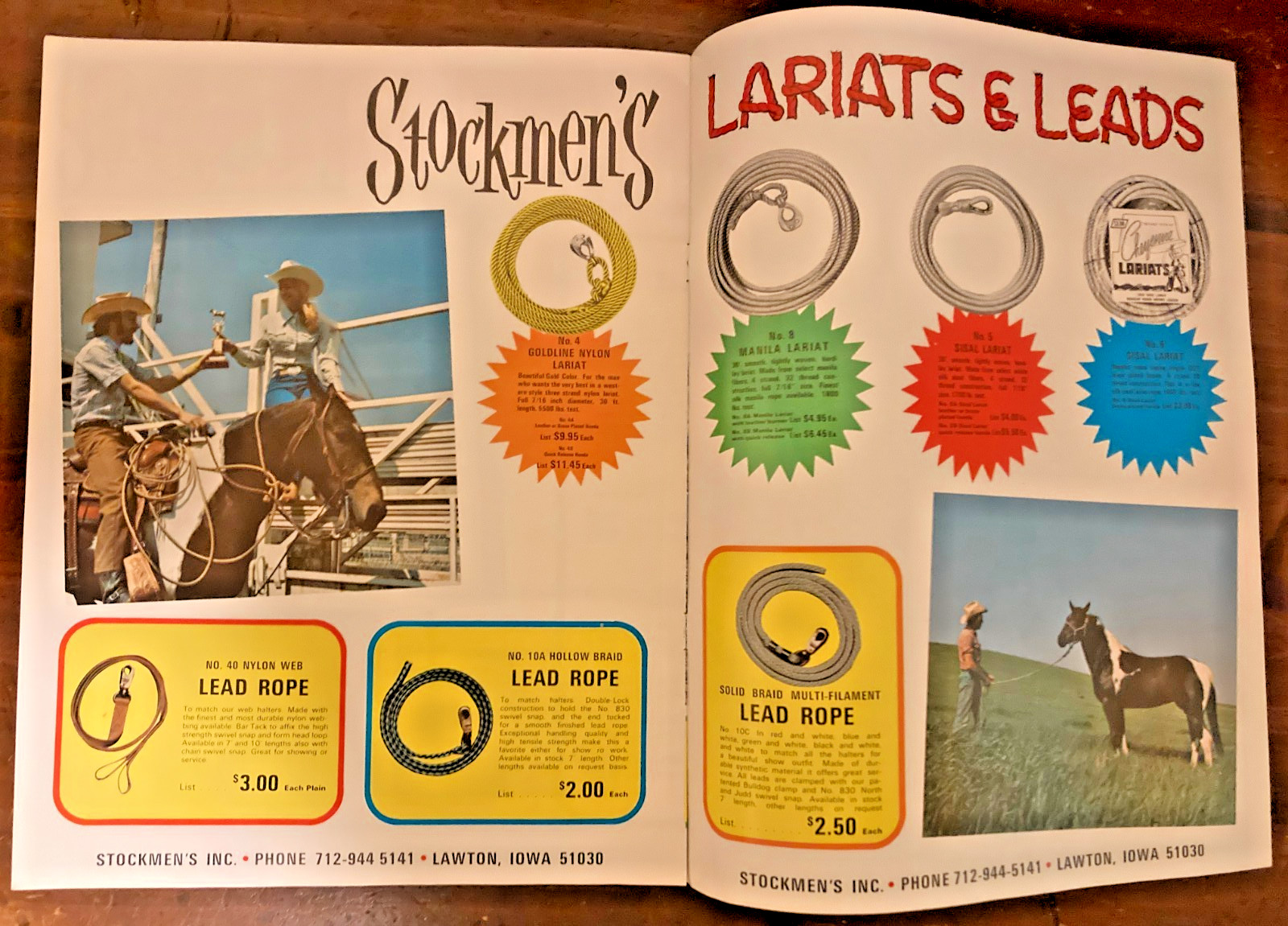Vtg. Stockmen&rsquo;s Inc. Full-Color Western Catalog c.1970 – Cowgirl Whips Halters