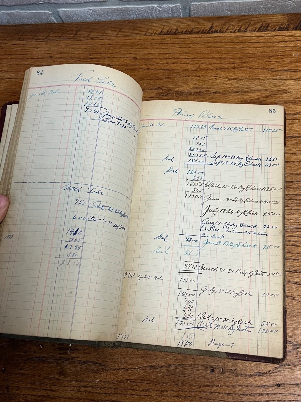 Vintage 1930s Frank Georgeson Farm Implement Dealer Ledger Book Redgranite, Wis