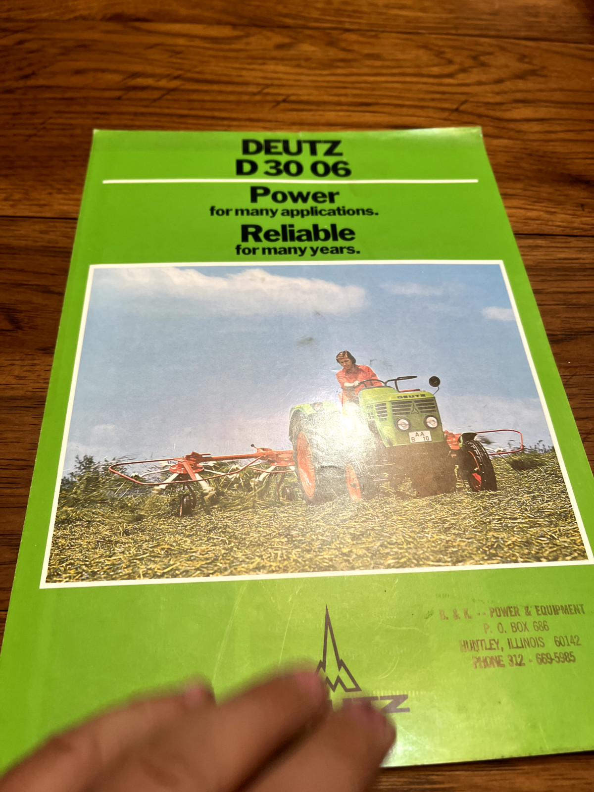 Deutz Fahr D 30 06 Tractor For 1974 Brochure FCCA
