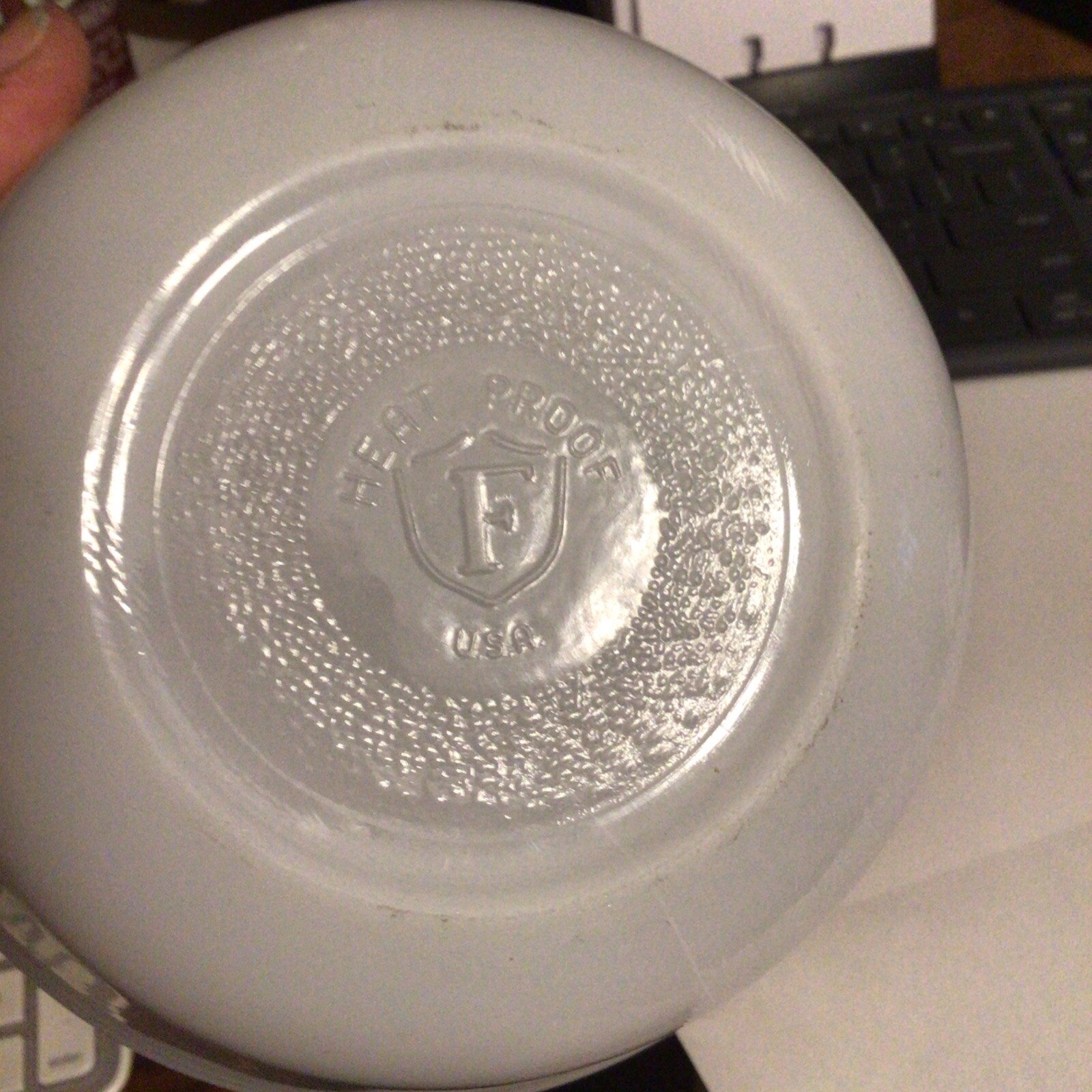 6” DIA. FEDERAL GLASS BOWL DARWIN FARMERS CO OP ELEVATOR 1969 B J Kelly