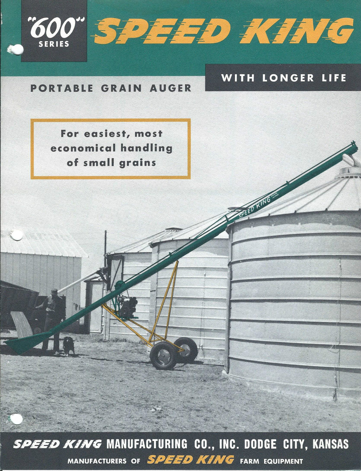 Farm Equipment Brochure – Speed King 600 Grain Auger Parts List Ass Inst (F4232)