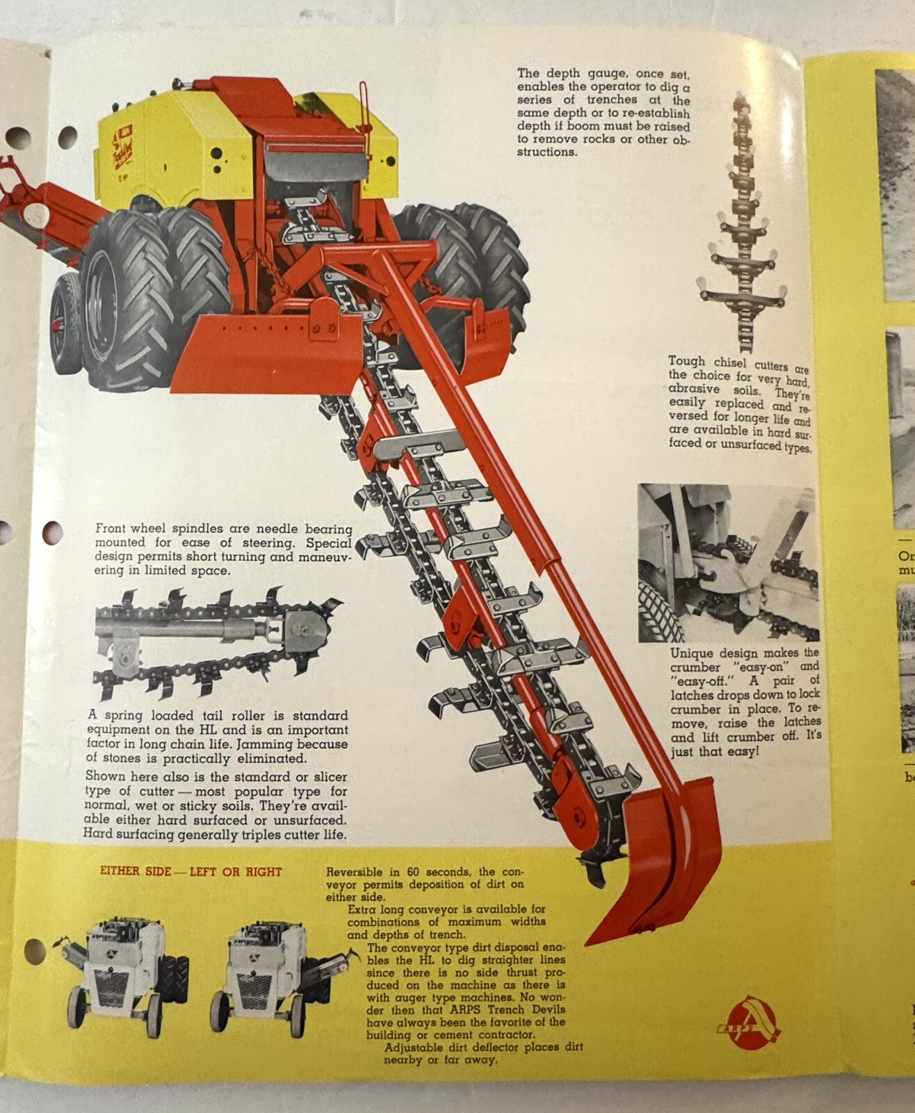 Vintage 1970&rsquo;s ARPS Model HL Trench Devil Dealer Sales Brochure