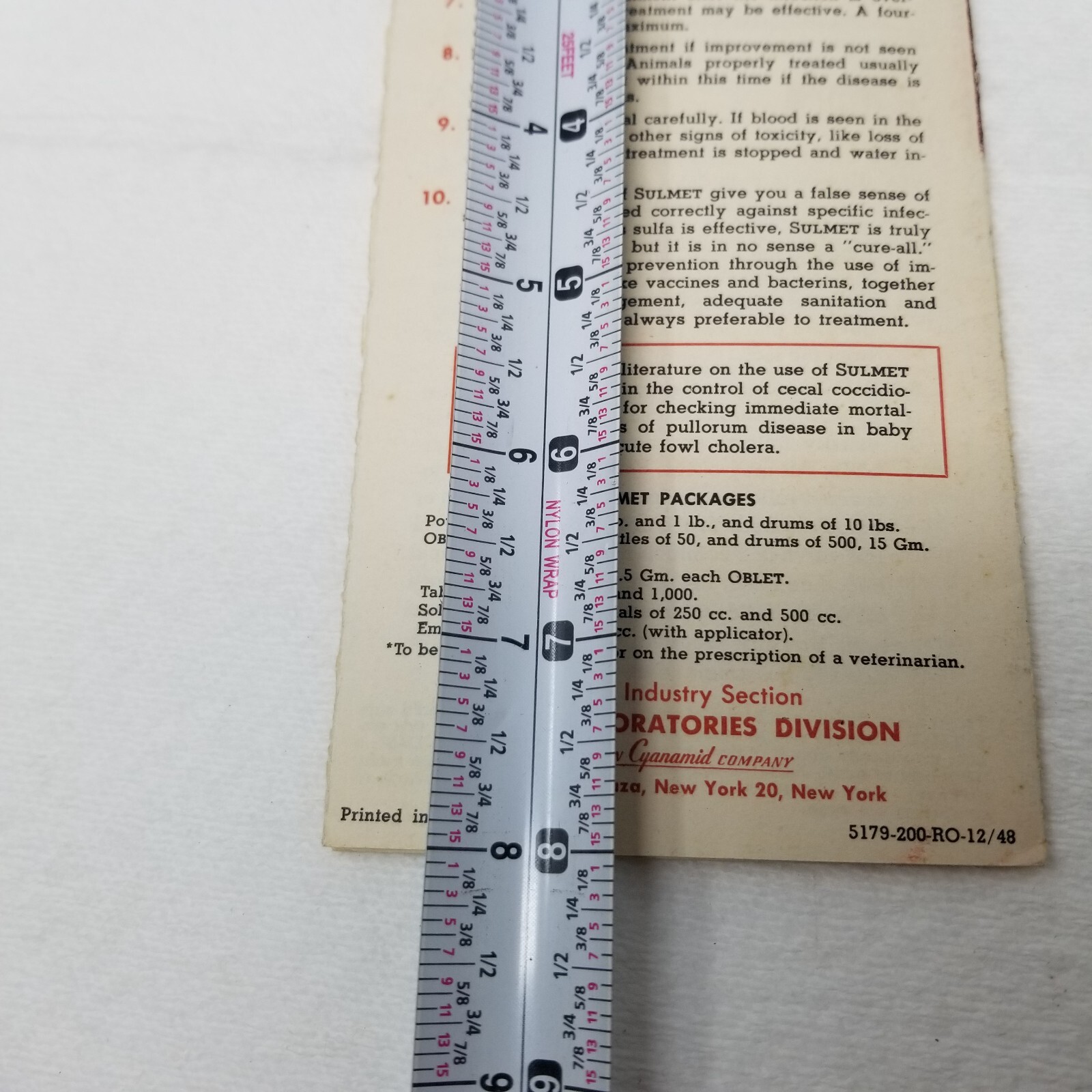 Sulmet Sulfamethazine Sales Brochure 1948 For All Animals Lederle Laboratories