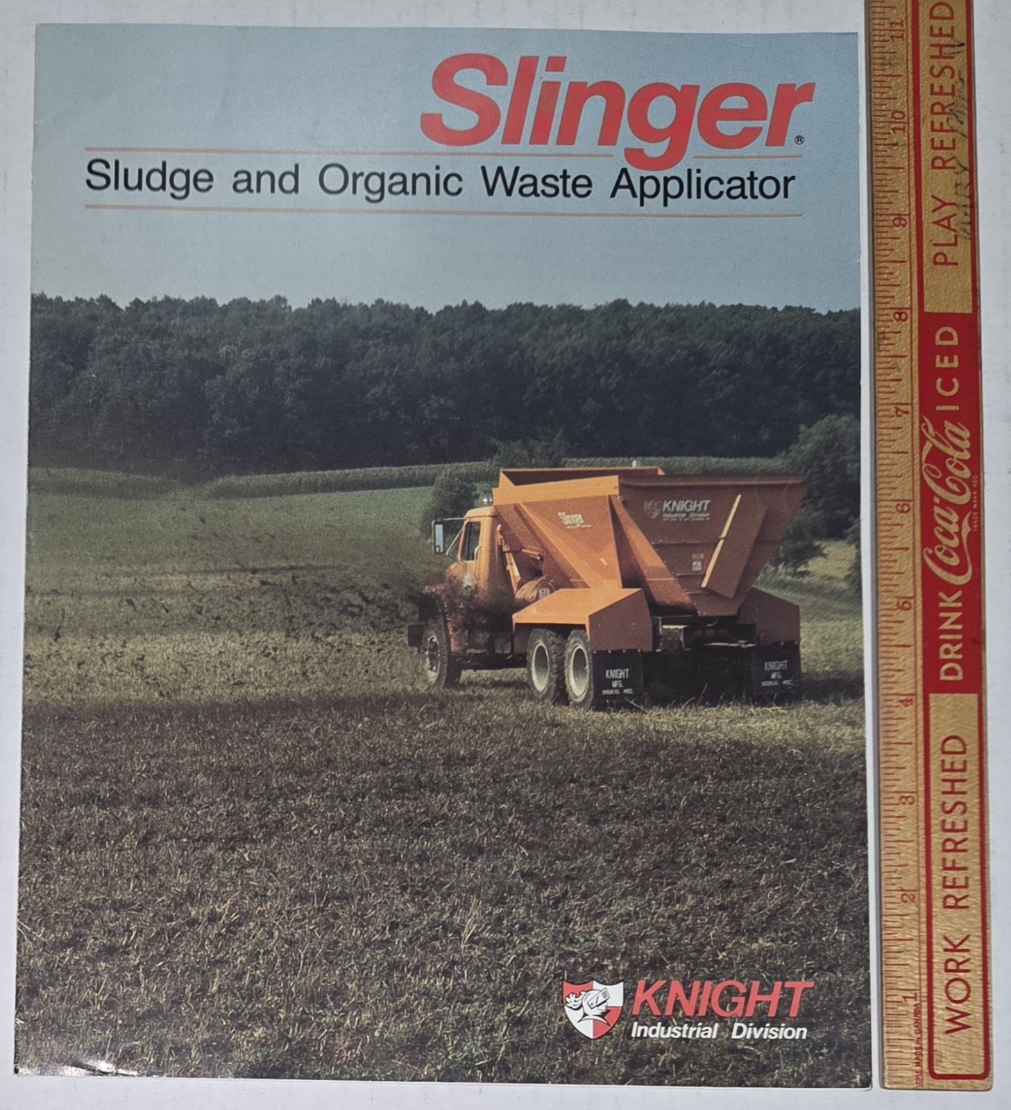 Knight Slinger Sludge And Organic Waste Applicator Vintage Advertising Brochure
