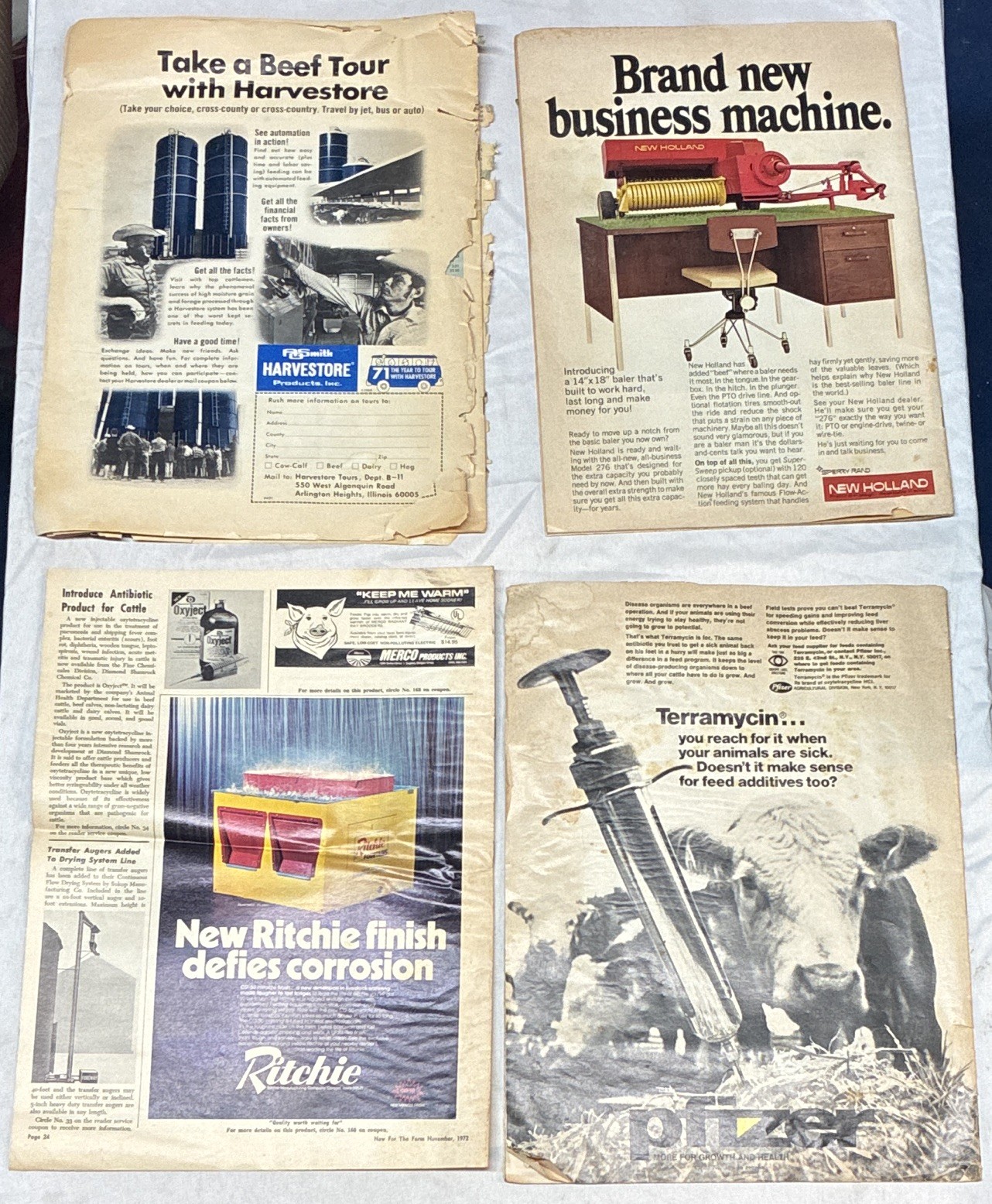 National Live Stock Producer/Drovers Journal/Beef Magazines Lot of 4 1971-1973