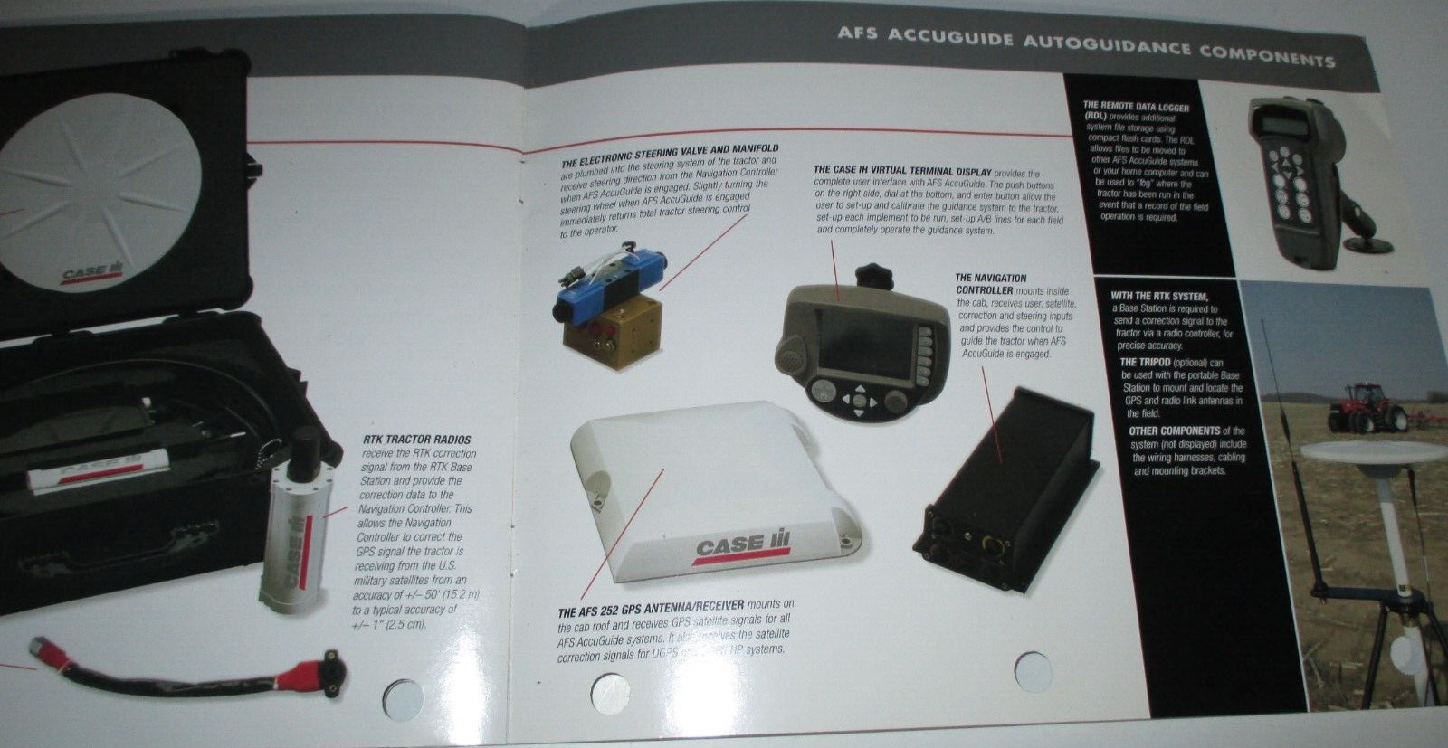 Case IH AFS Accuguide Autoguidance System Sales Brochure Literature 2004 CIH OEM
