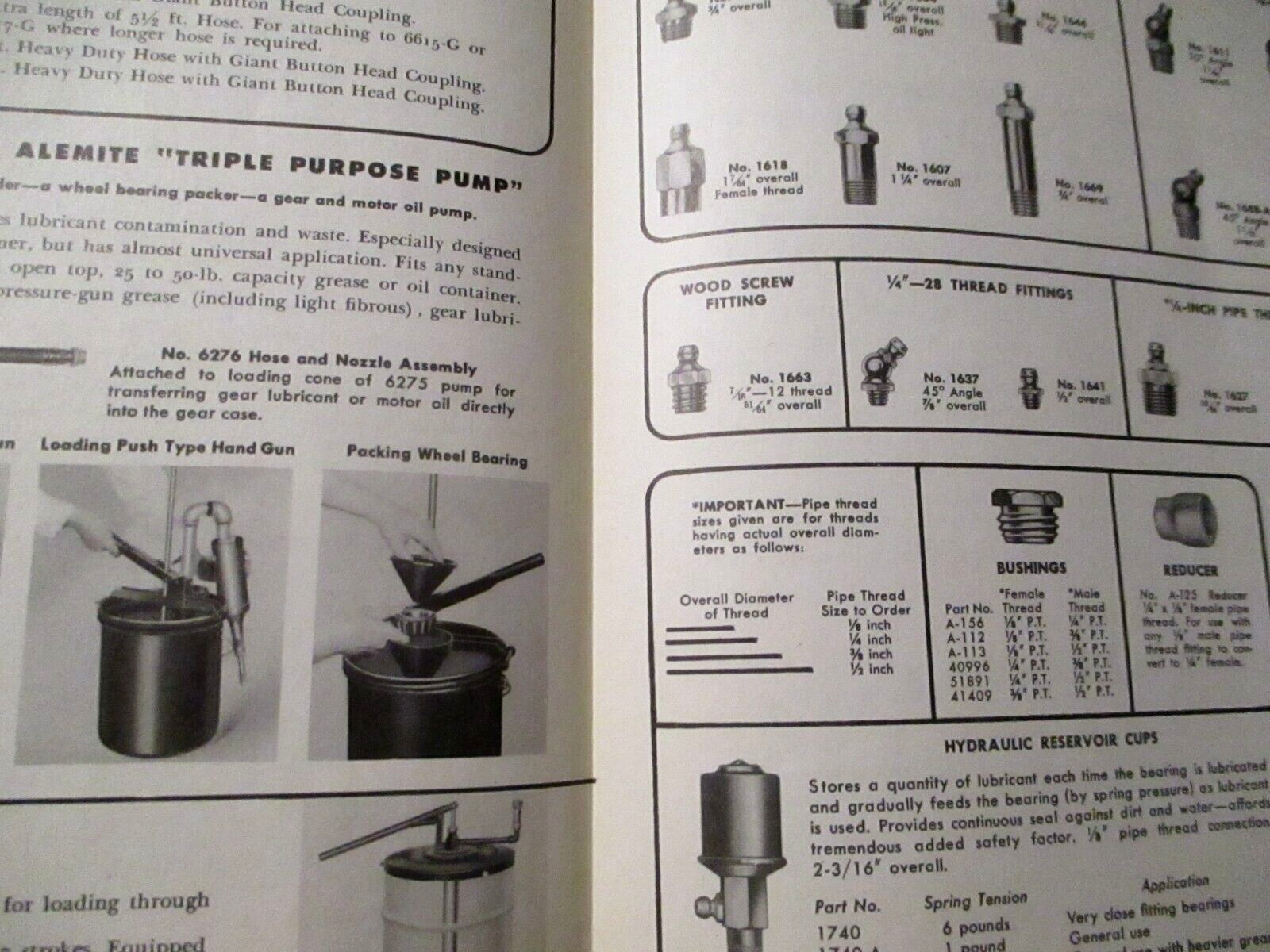 1944 Alemite Grease & Fittings for the Farm Sales Literature Brochure Ephemera