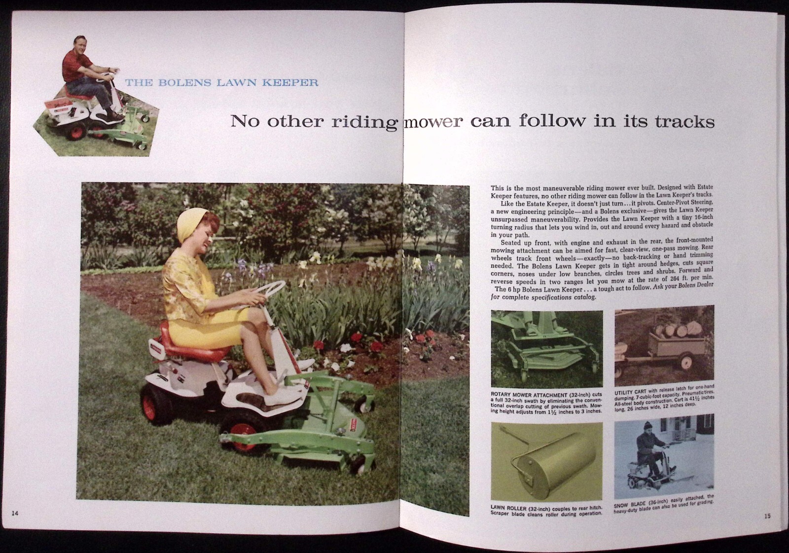 1967 Bolens Lawn Mower Dealer Brochure Catalog Outdoor Power Equipment
