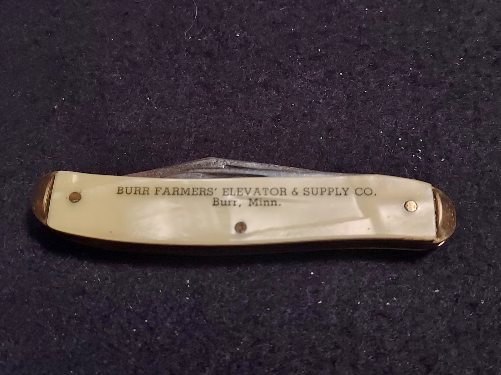 Burr Minnesota Elevator Advertising Pckt Knife Canby Gary Yellow Medicine County