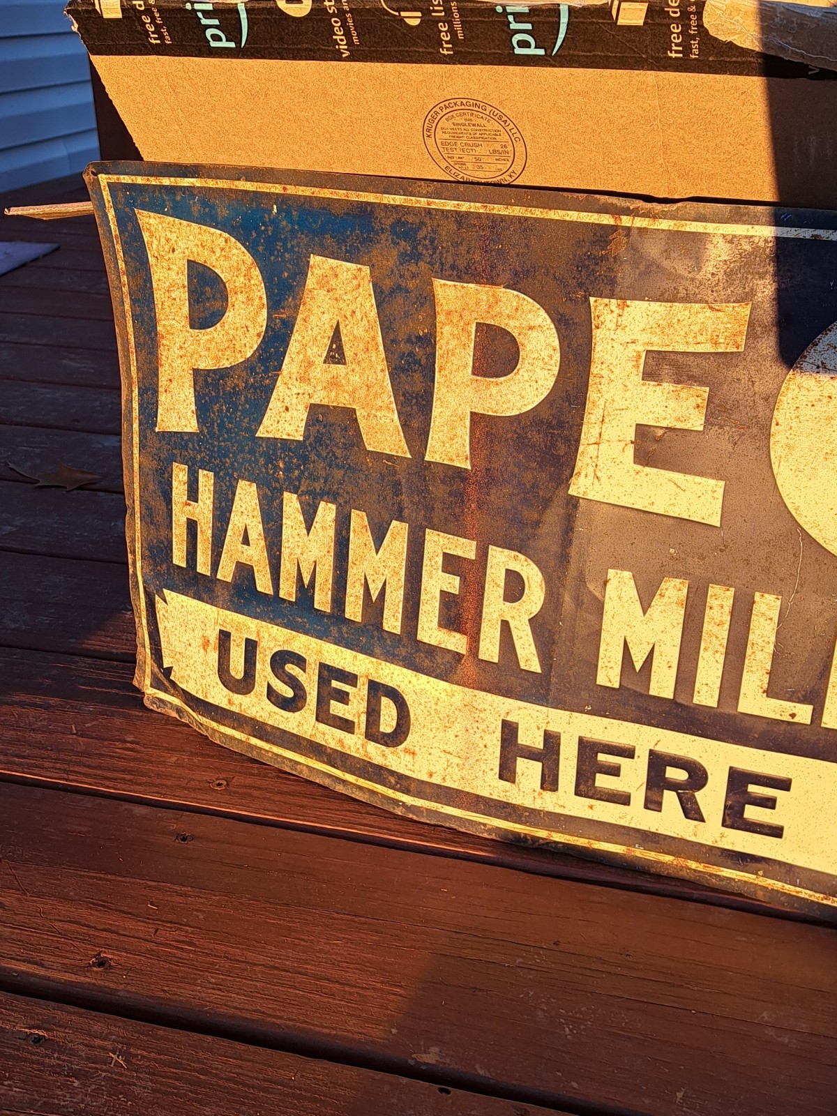 Papec Tin Sign Vintage Hammer Mill Used Here Agricultural Tractor Farm