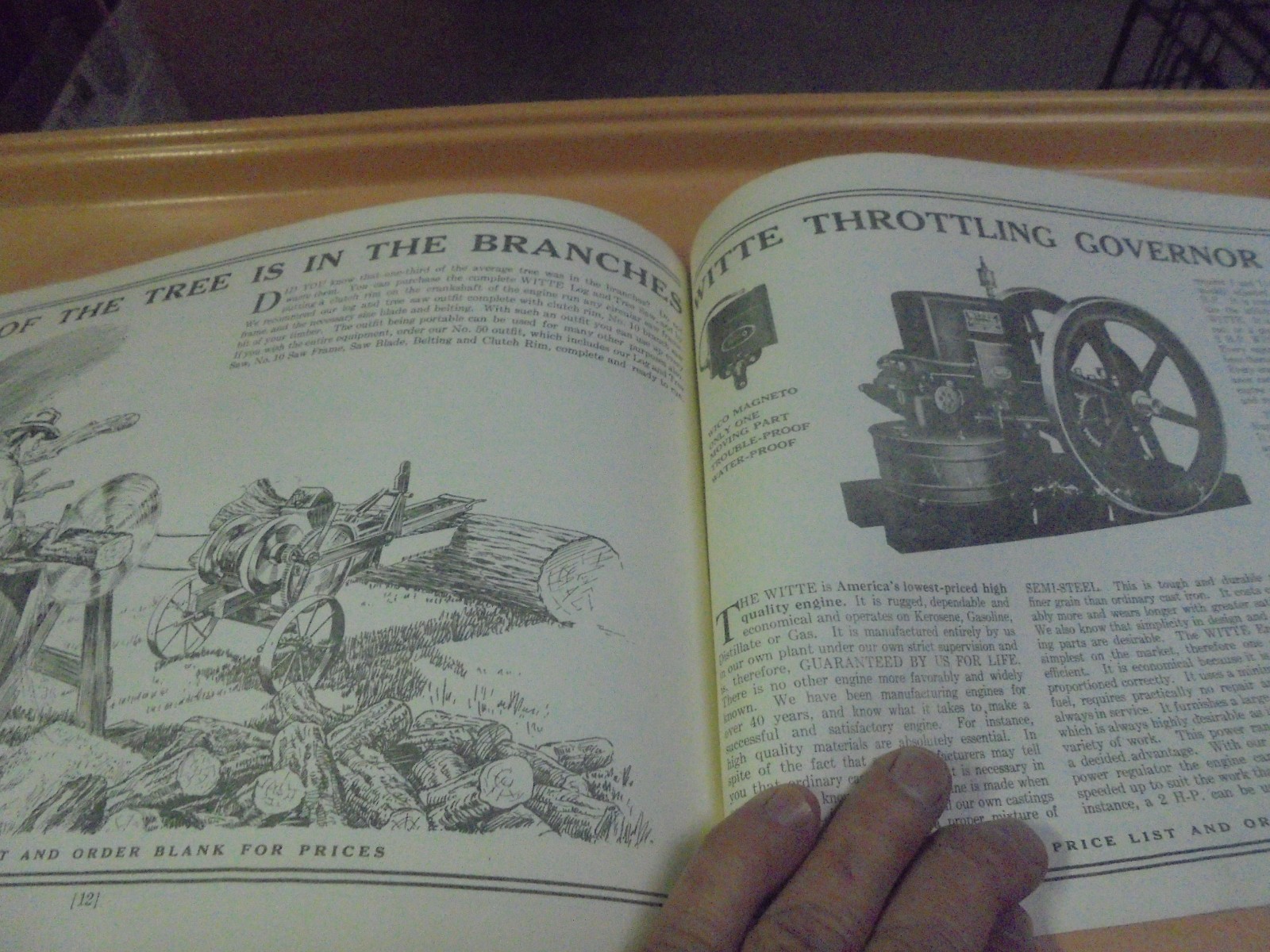 Vintage Reprint of Witte Engine Works Catalog Straight talk on Log and Tree Saws