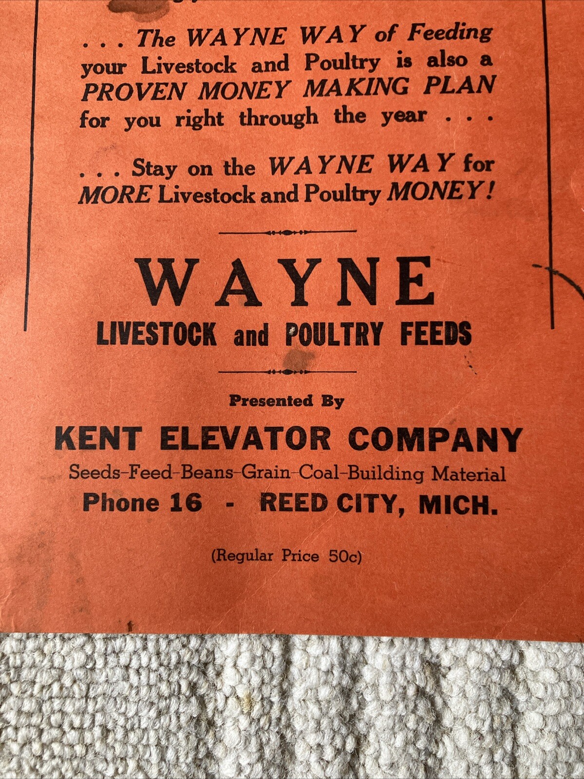 Vintage 1940-60&rsquo;s Advertising Farm Record Books Reed City Michigan And Others