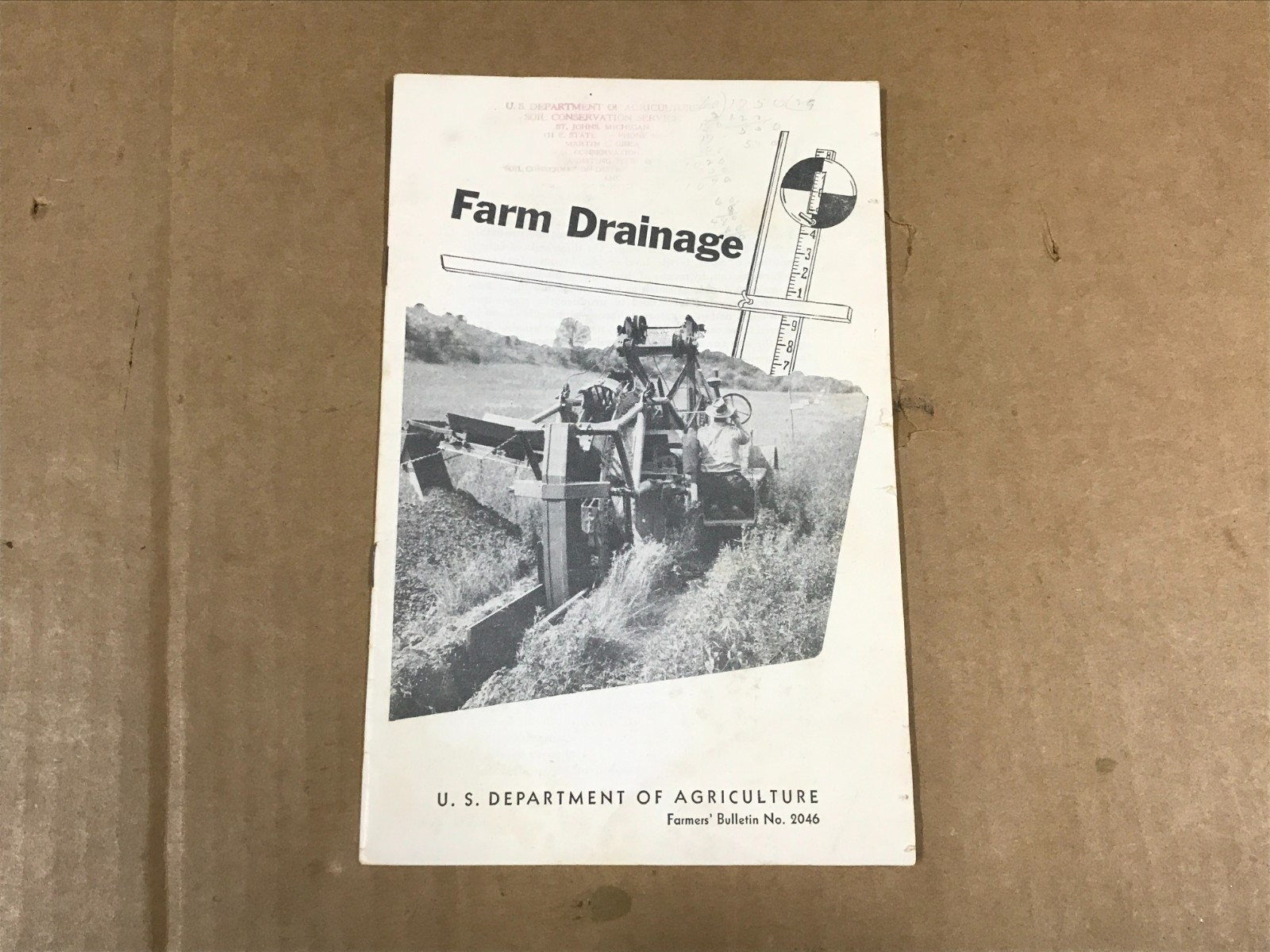 Vintage Farm Drainage – U.S. Department Of Agriculture Booklet