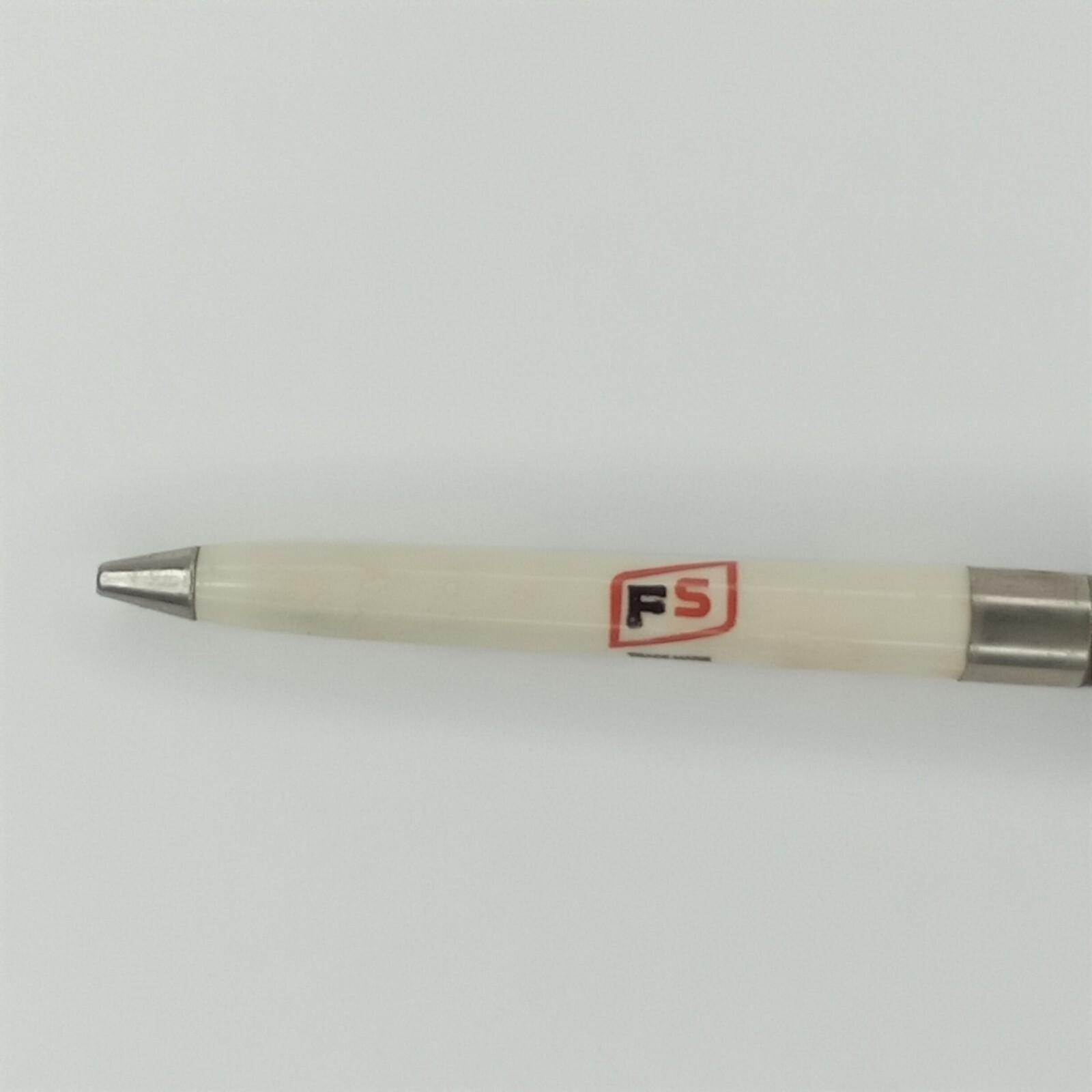 Vintage Pilot FS Farm Services Advertising Ink Pen White & Black Barrel 1960s